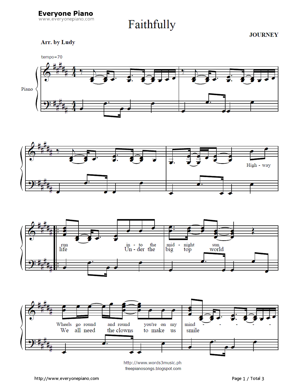 Faithfully钢琴谱-Journey1