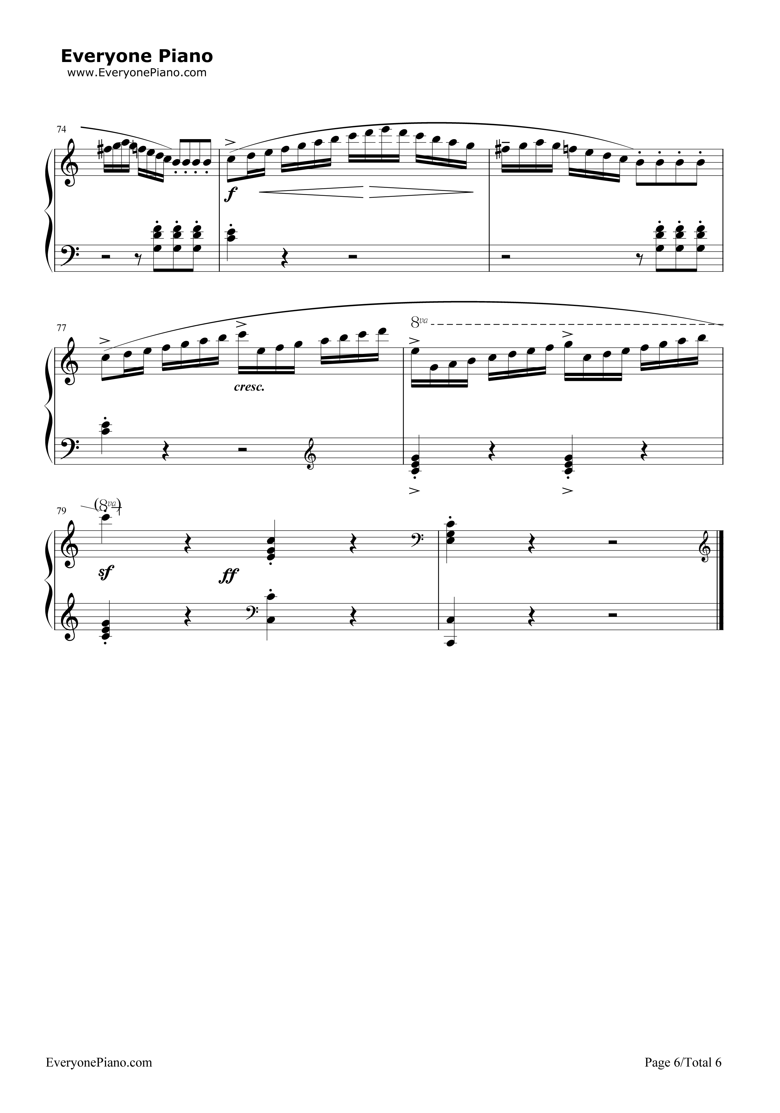 库劳小奏鸣曲OP.20 NO.1钢琴谱-库劳6