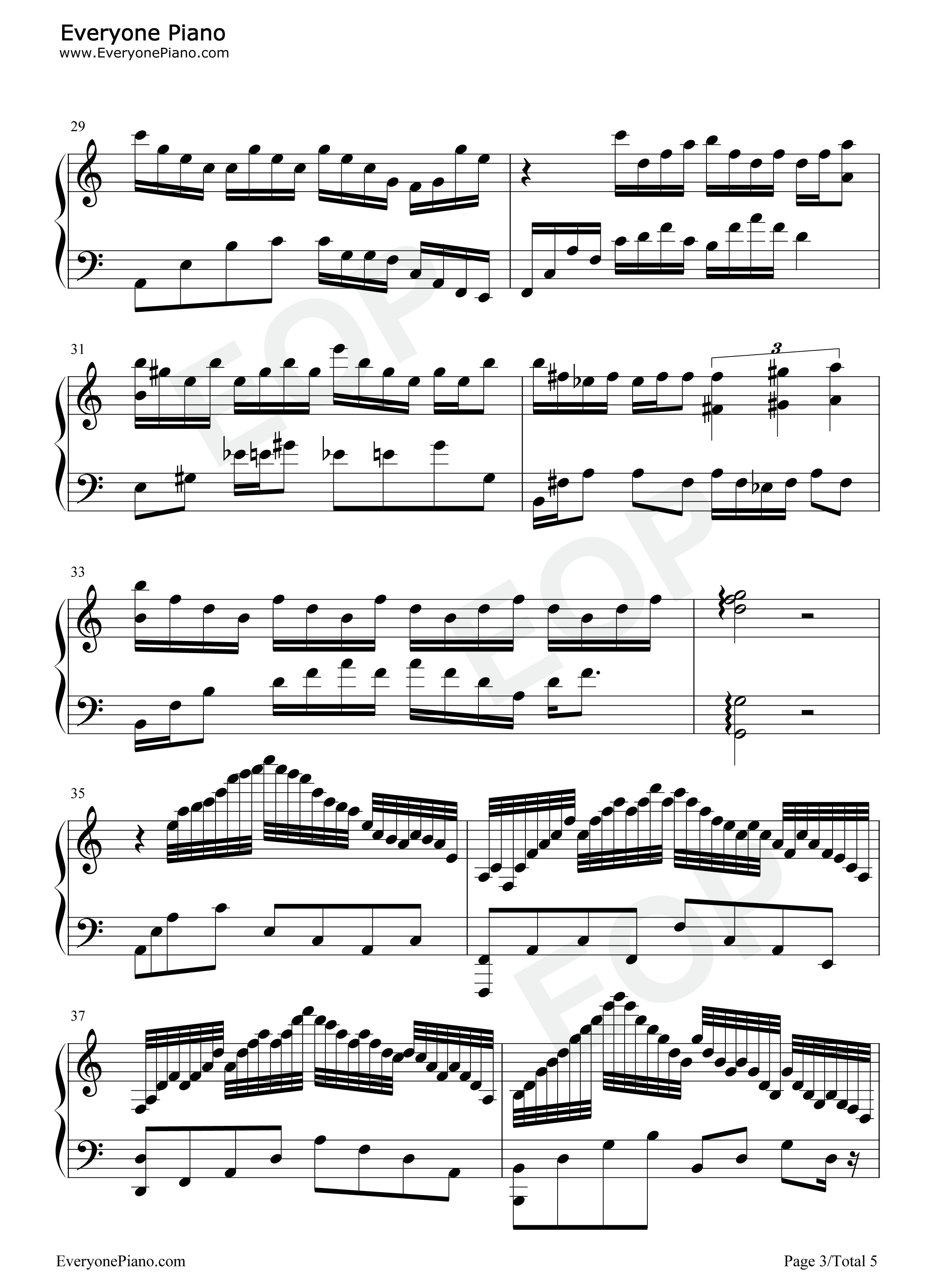 时光倒流钢琴谱-JOHN BEANY3