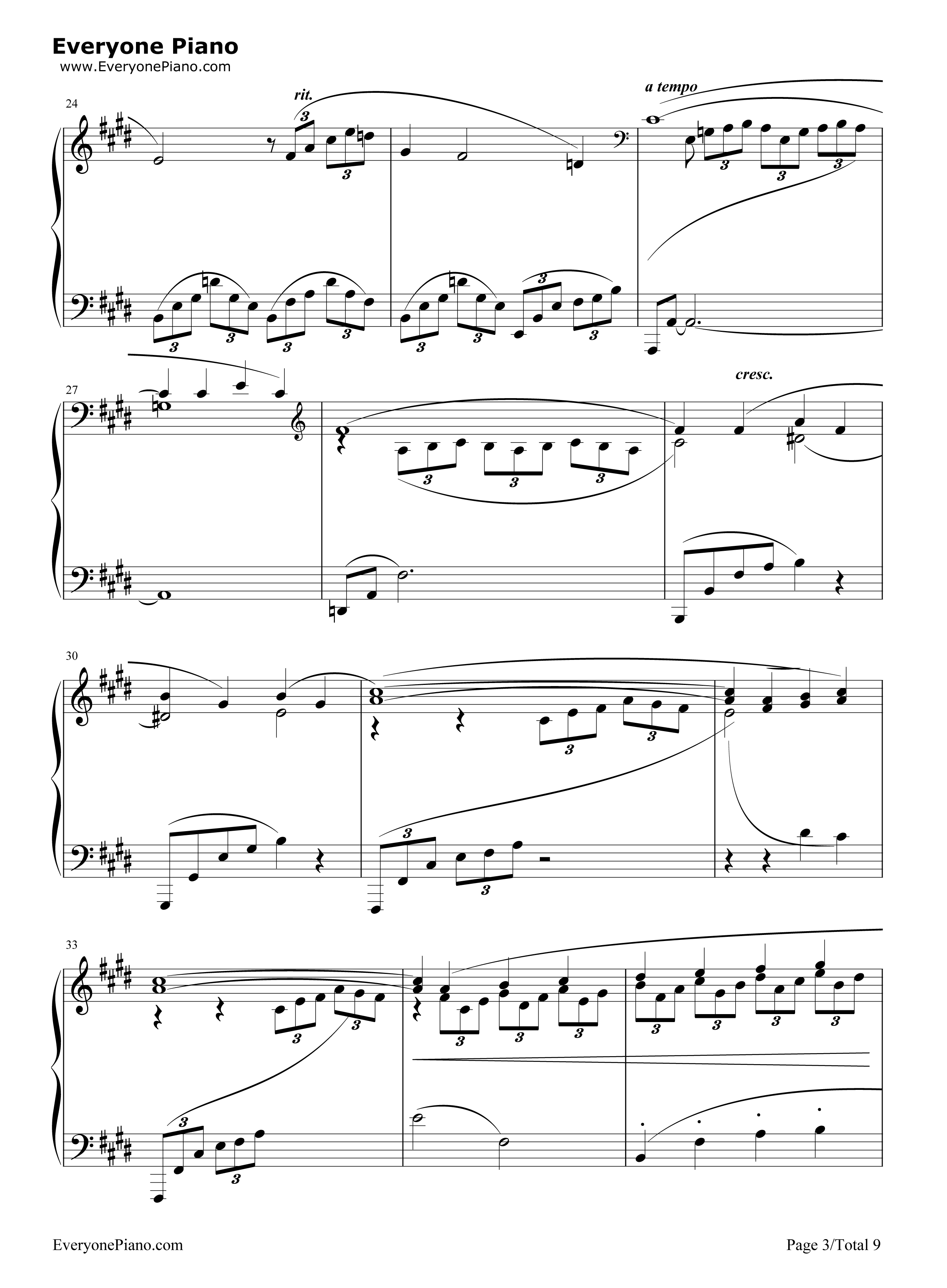 Arabesque No. 1钢琴谱-Claude Debussy3