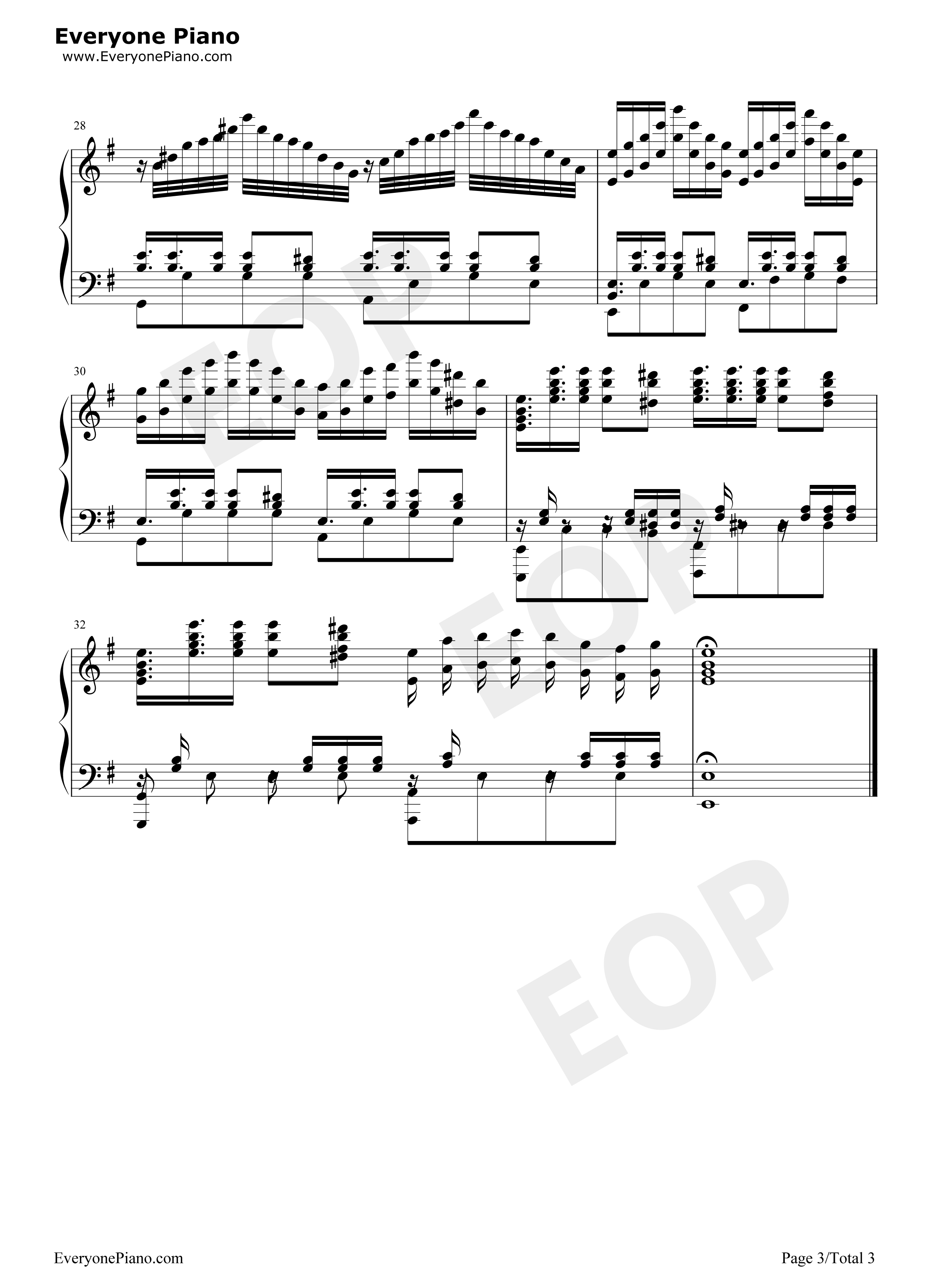 Rightfully钢琴谱-Mili3