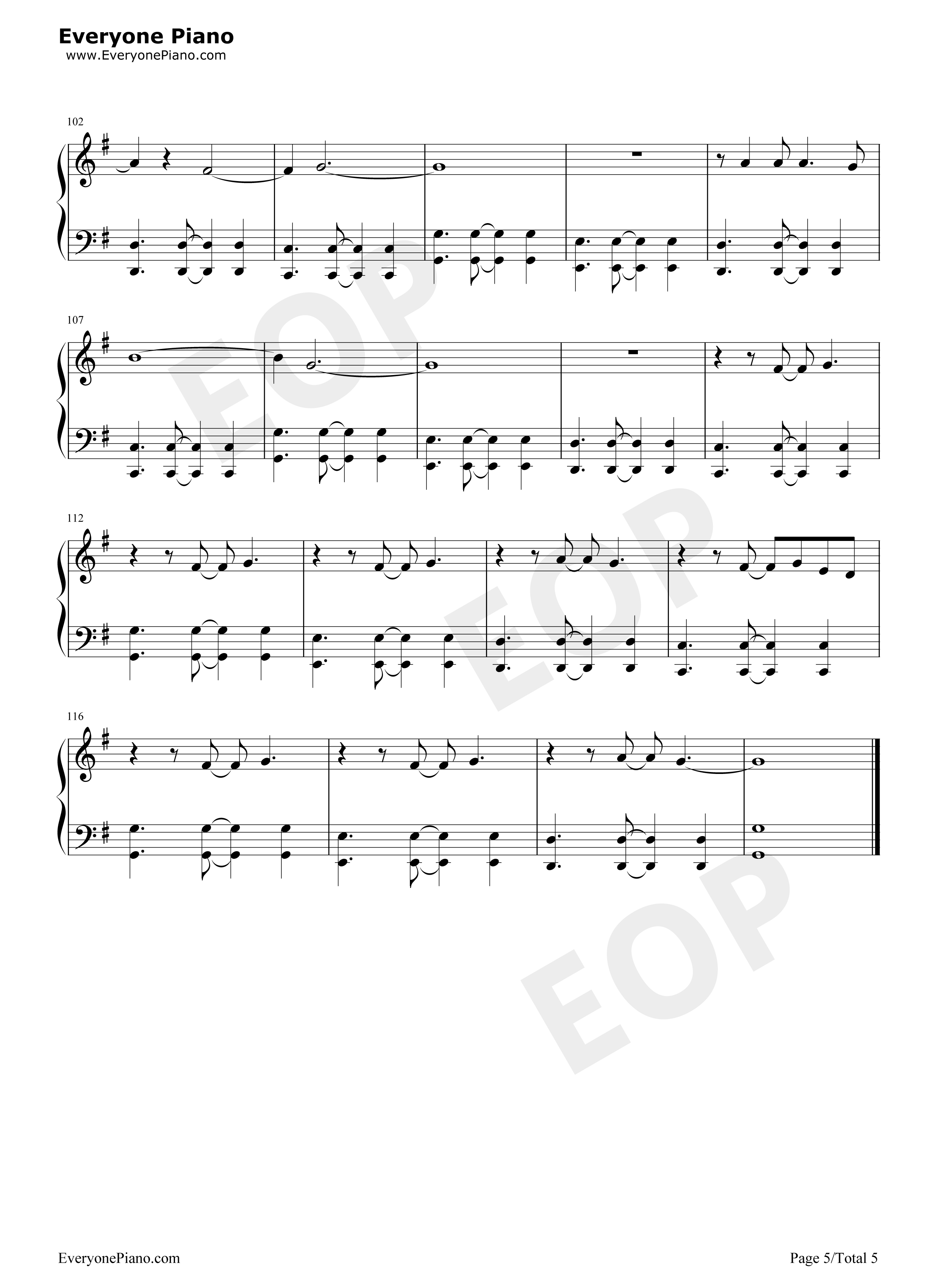 Love Wins钢琴谱-Carrie Underwood5
