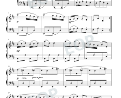 摩塞塔舞曲 13钢琴谱-巴赫