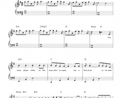 let it go简单版钢琴谱-Idina Menzel
