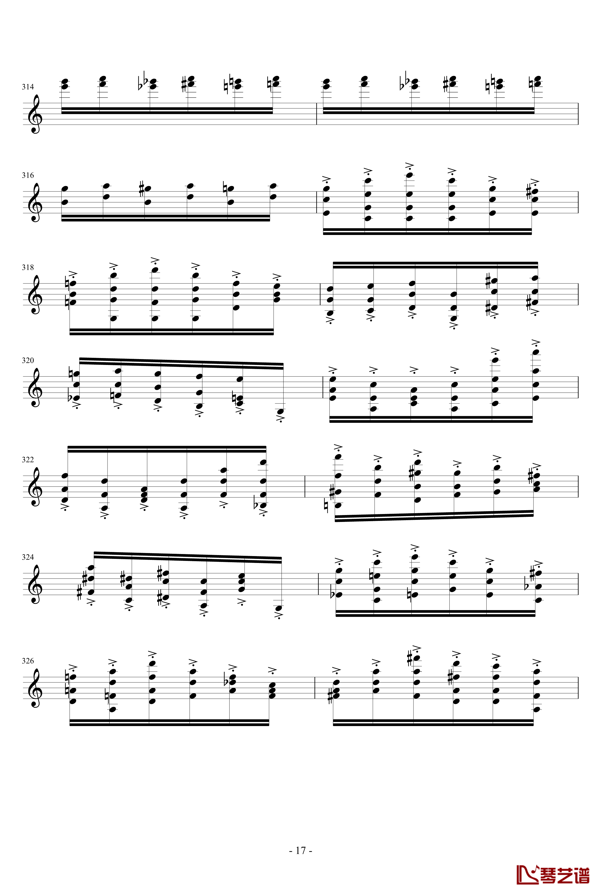 桑塔露琪亚变奏曲钢琴谱-修改-DXF17