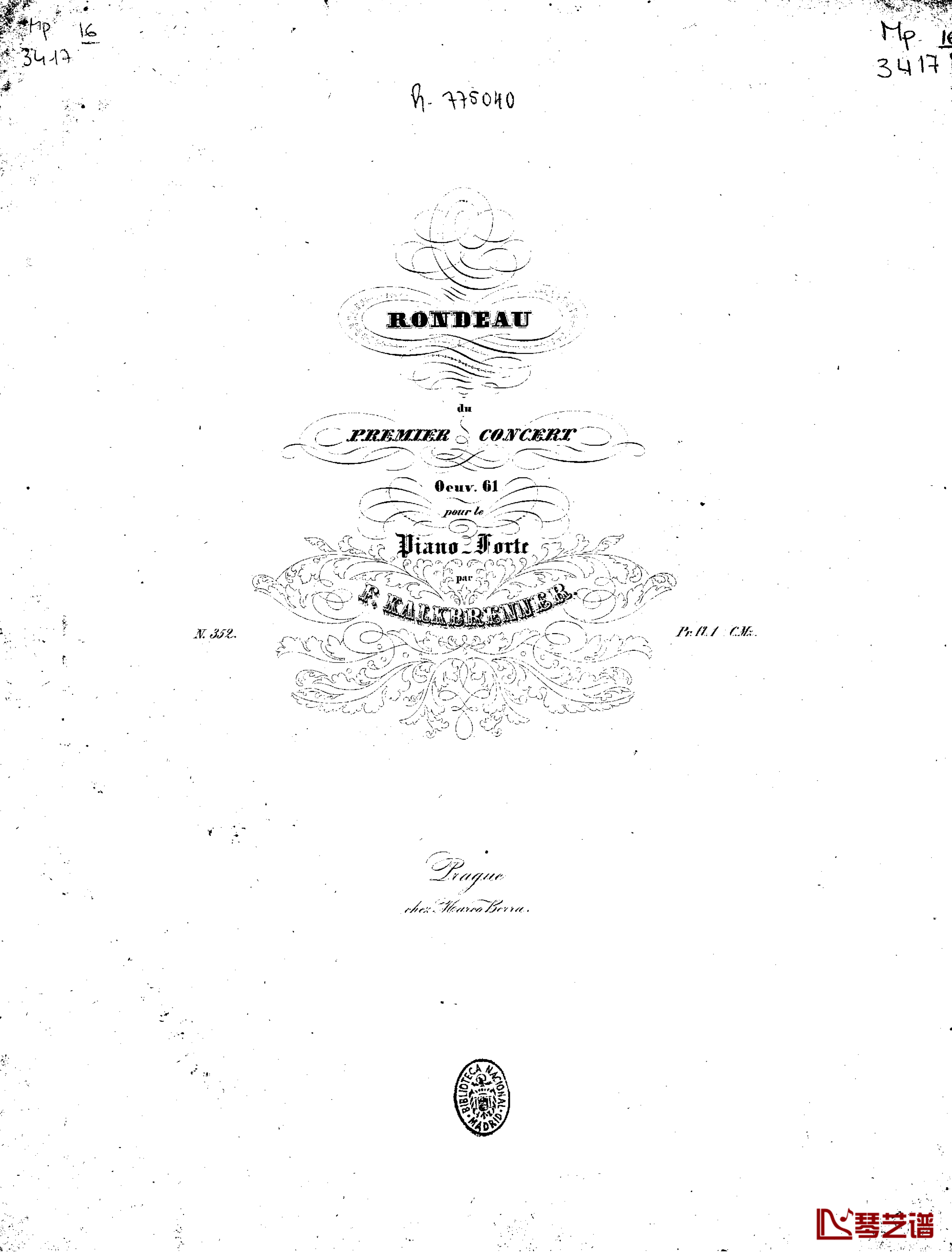  d小调第一钢琴协奏曲 Op.61  第三乐章钢琴谱-卡尔克布雷纳1