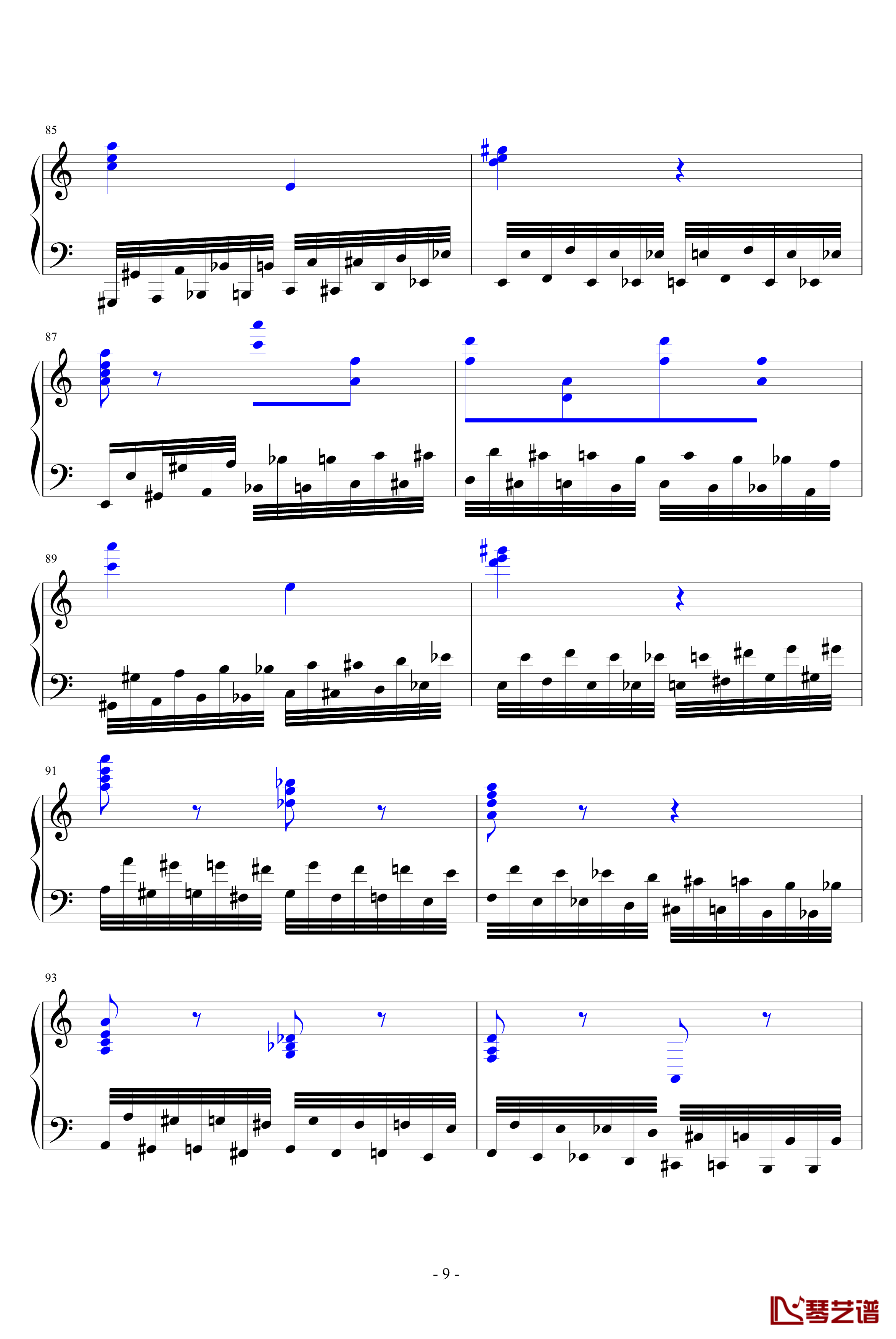 野蜂飞舞钢琴谱-随便改-拉赫马尼若夫9