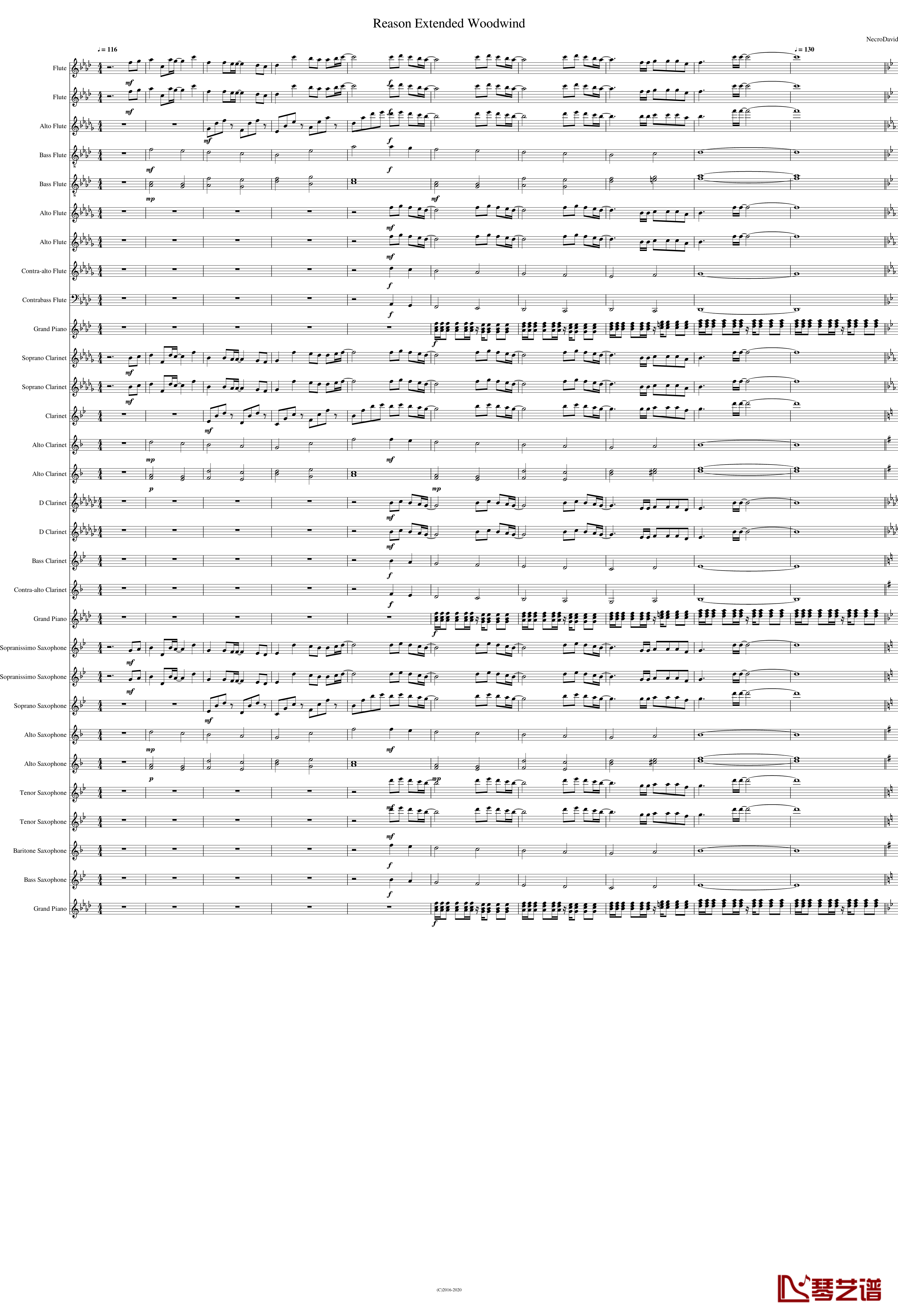 Reason Extended 木管三重奏钢琴谱-加钢琴-NecroDavid1