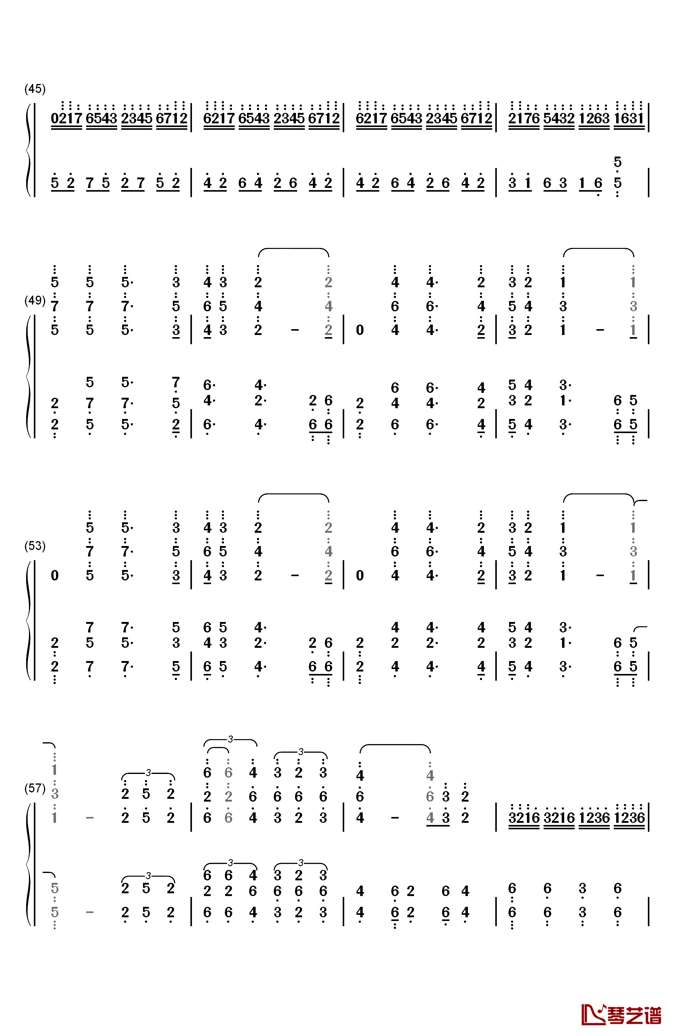 Clocks钢琴简谱-数字双手-马克西姆3