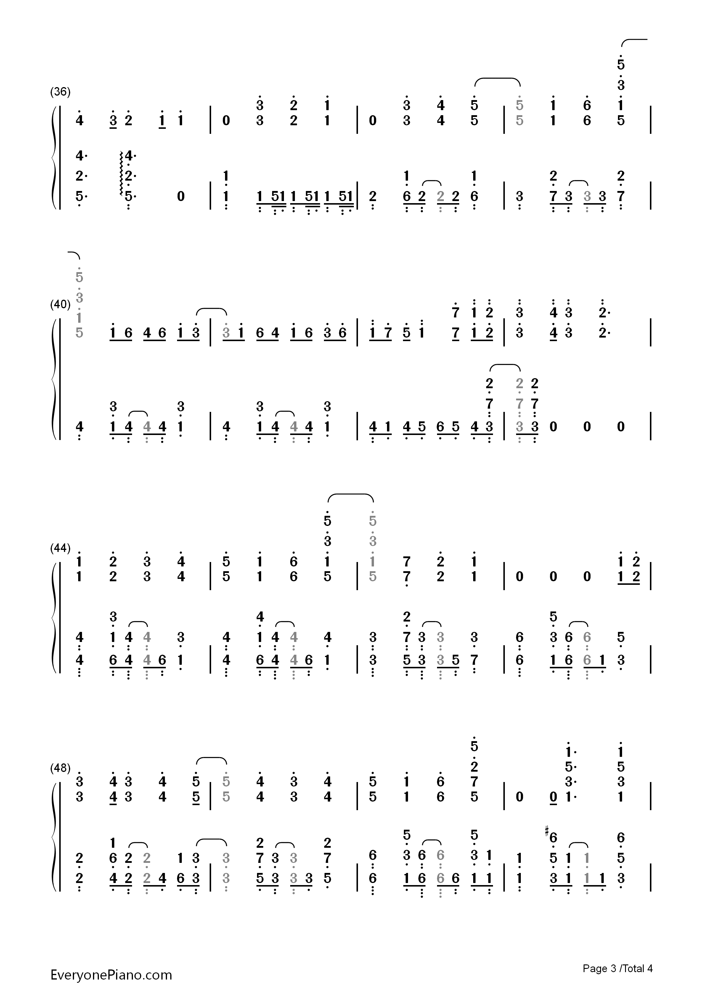 春拟き钢琴简谱-やなぎなぎ演唱3