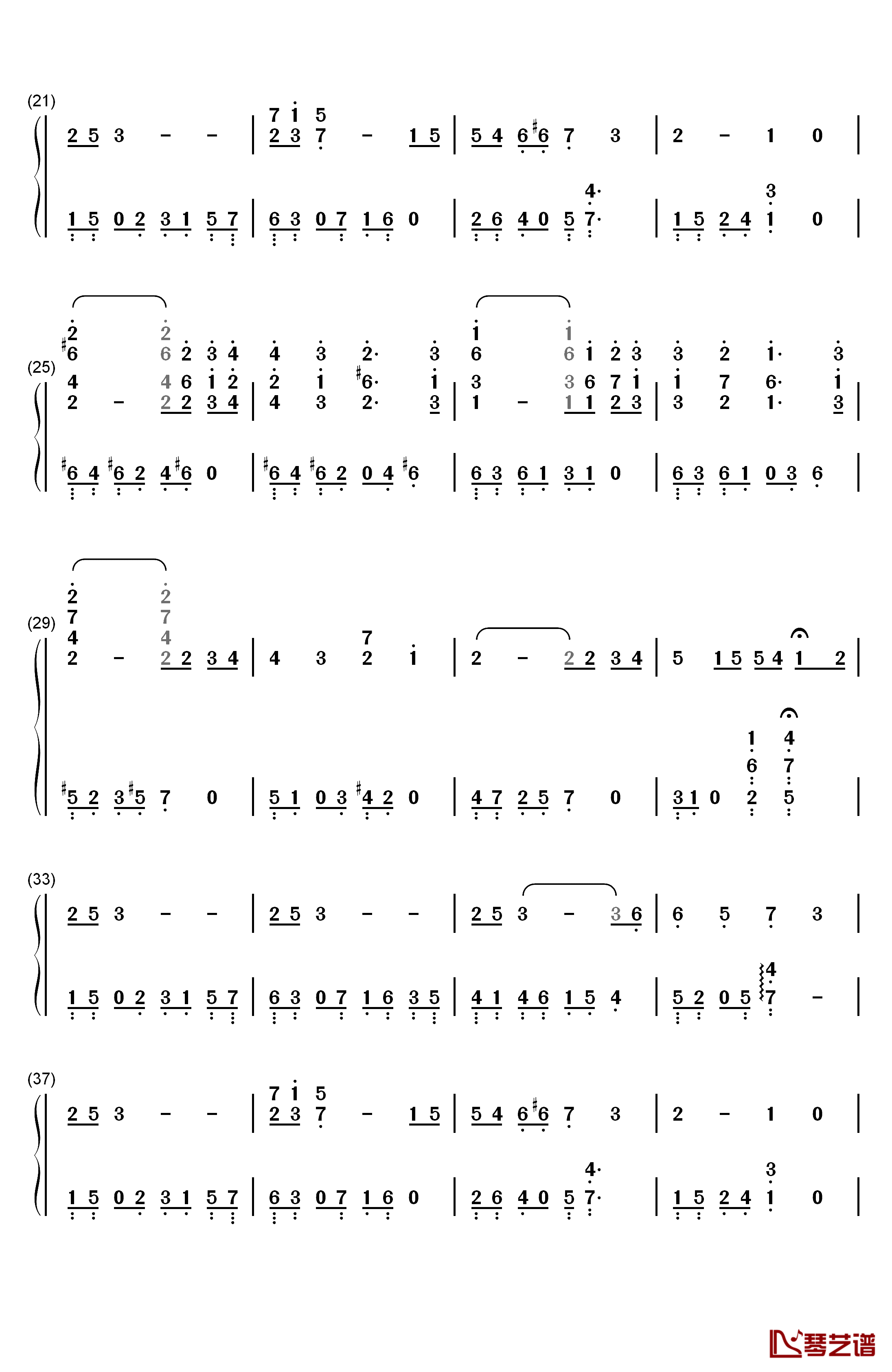 Love Longin钢琴简谱-数字双手-未知2