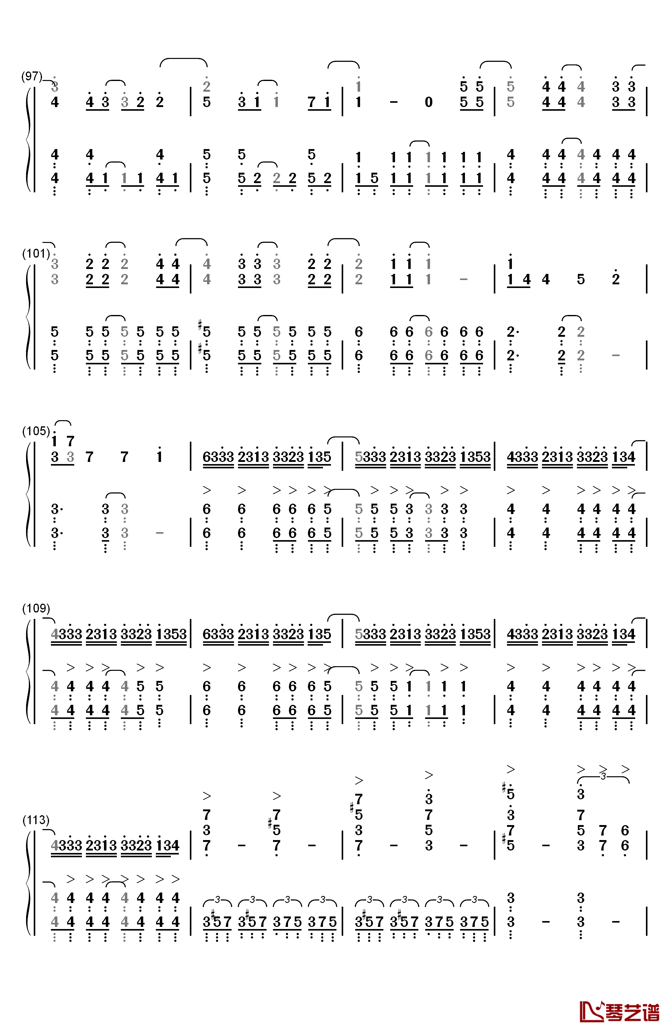 さよならエレジー钢琴简谱-数字双手-菅田将晖6