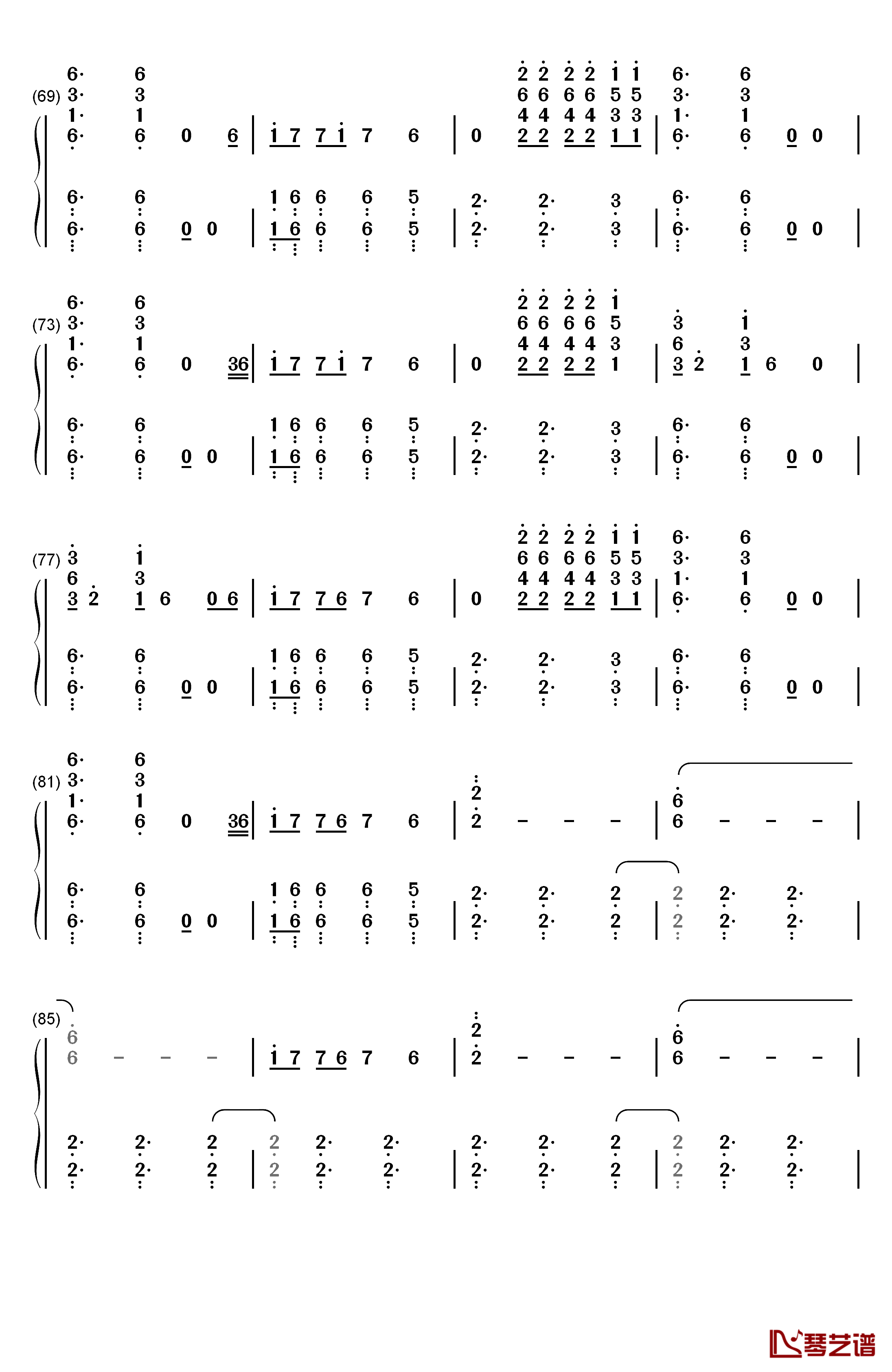 Lane Boy钢琴简谱-数字双手-Twenty One Pilots4