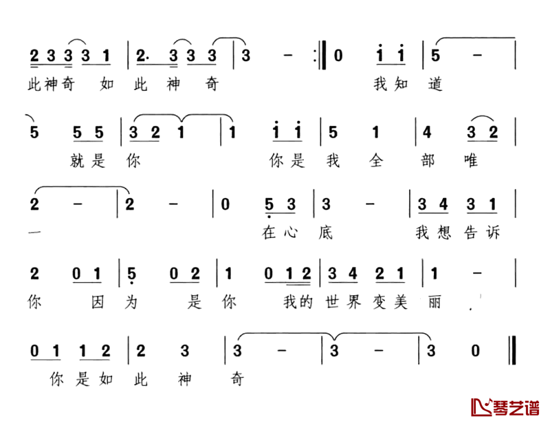 爱如此神奇简谱-刘德华演唱1