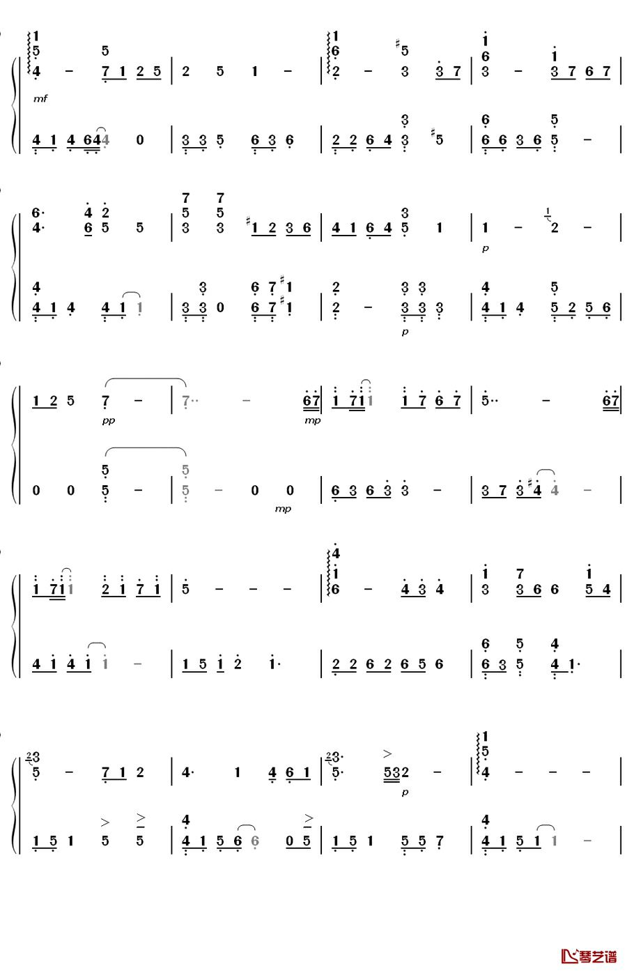 Nicol's Piano（涙のテーマ）钢琴简谱-数字双手-柿岛伸次2