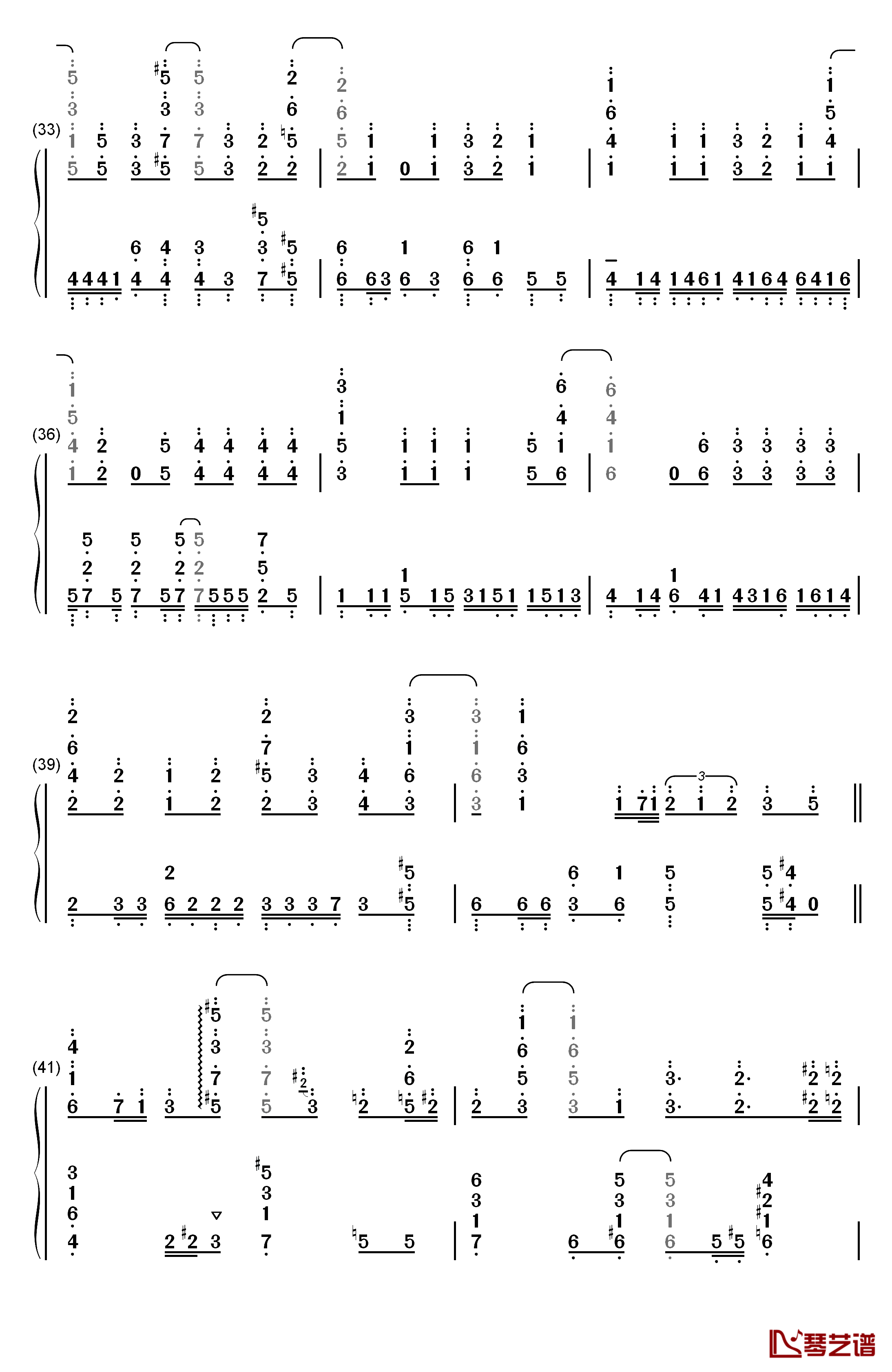 ロングホープ・フィリア钢琴简谱-数字双手-菅田将晖3