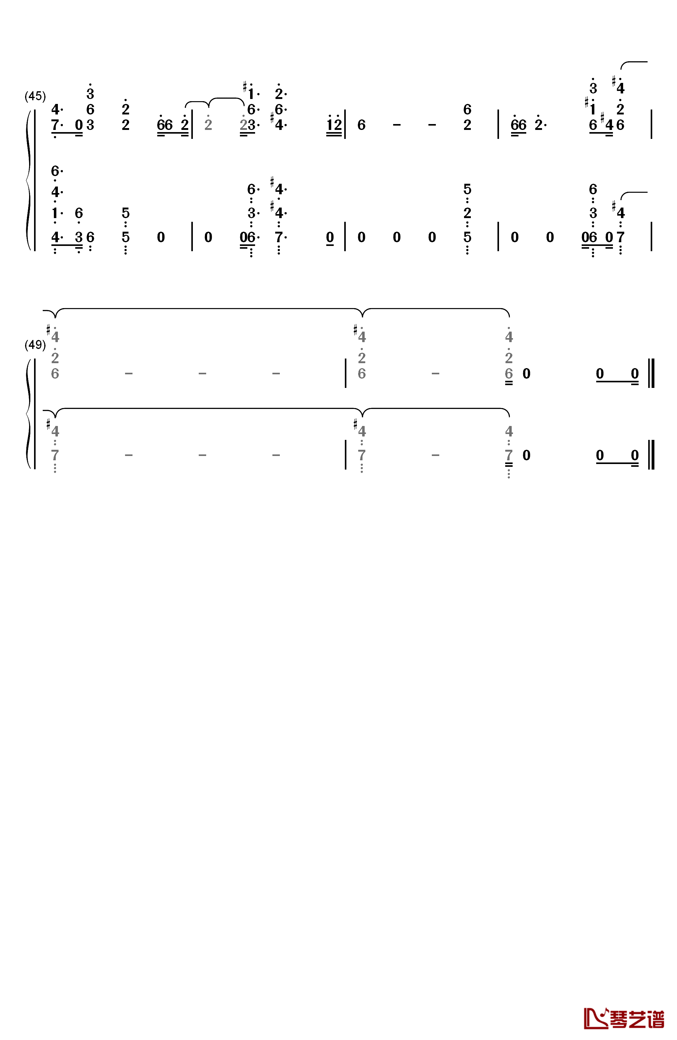 動く動く钢琴简谱-数字双手-水瀬いのり 久保ユリカ4