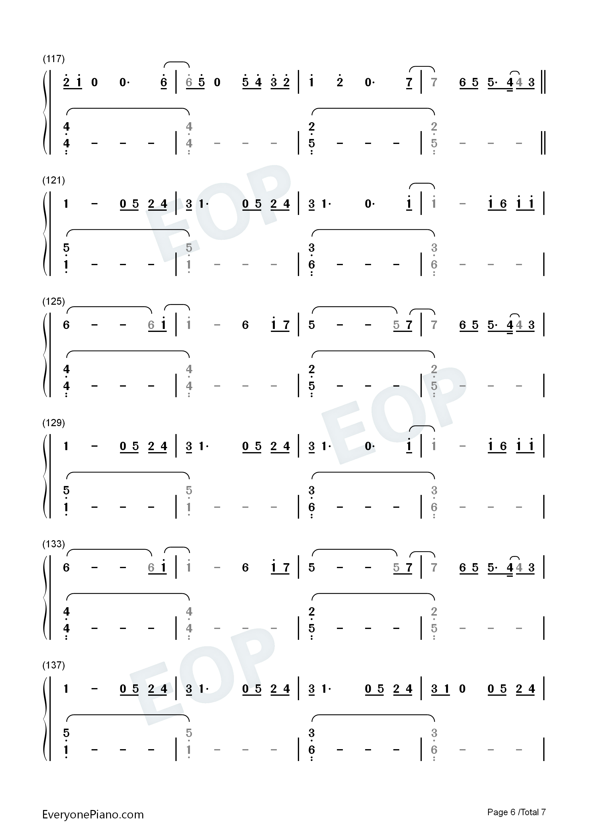 Jerusalema钢琴简谱-Master KG Nomcebo演唱6