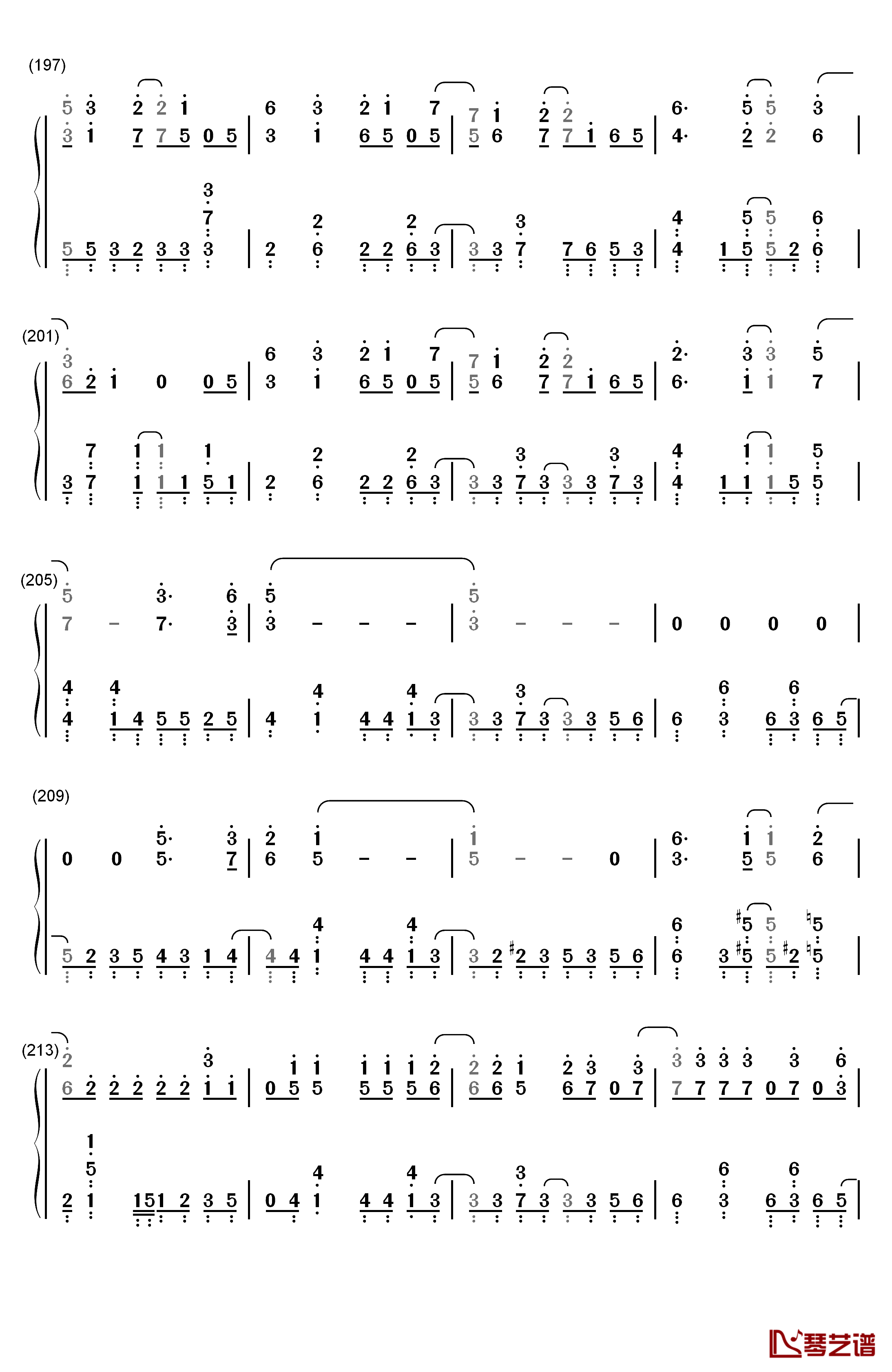 ロスタイムメモリー钢琴简谱-数字双手-IA11