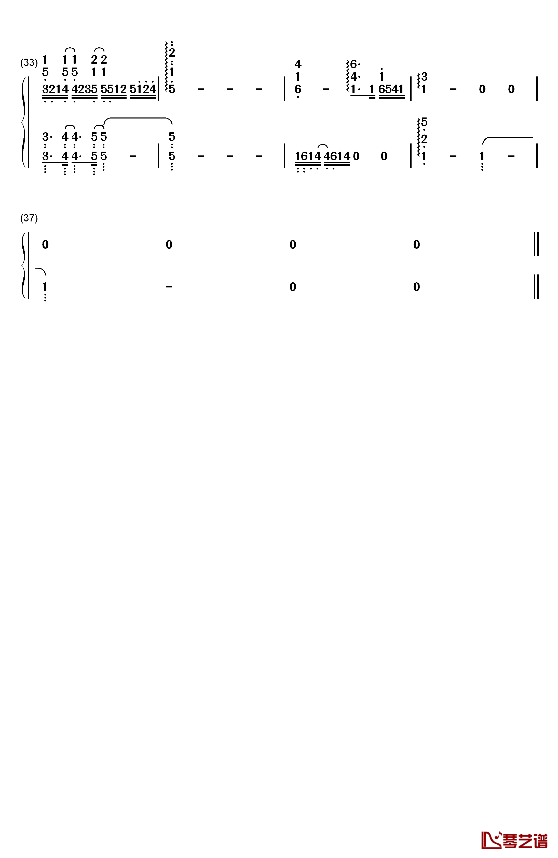 いつもどんなときも全員のために钢琴简谱-数字双手-藤泽庆昌3