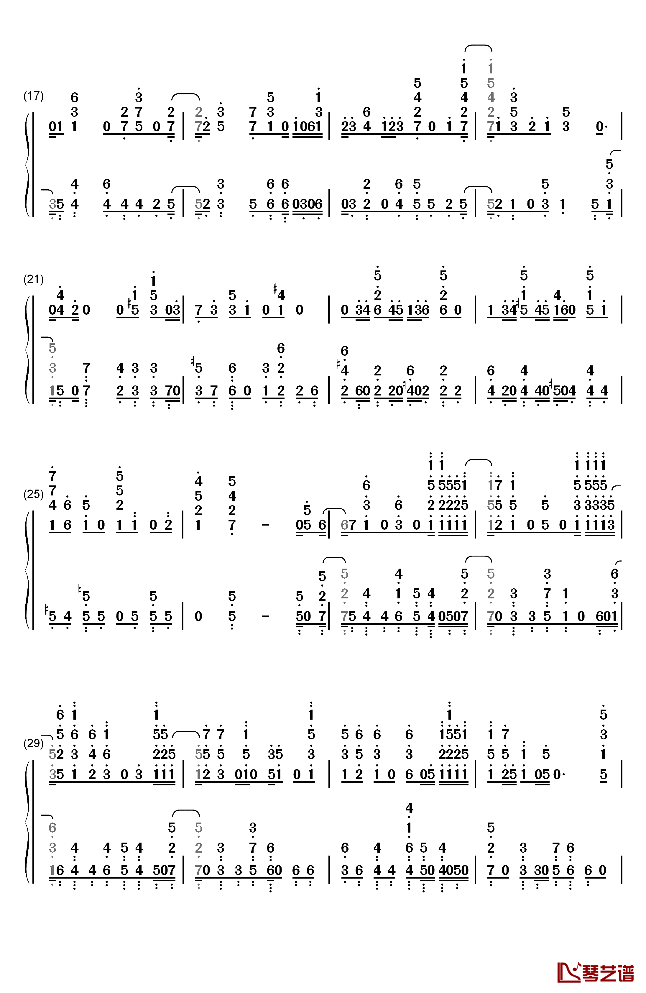 Can't You Say钢琴简谱-数字双手-Roys2