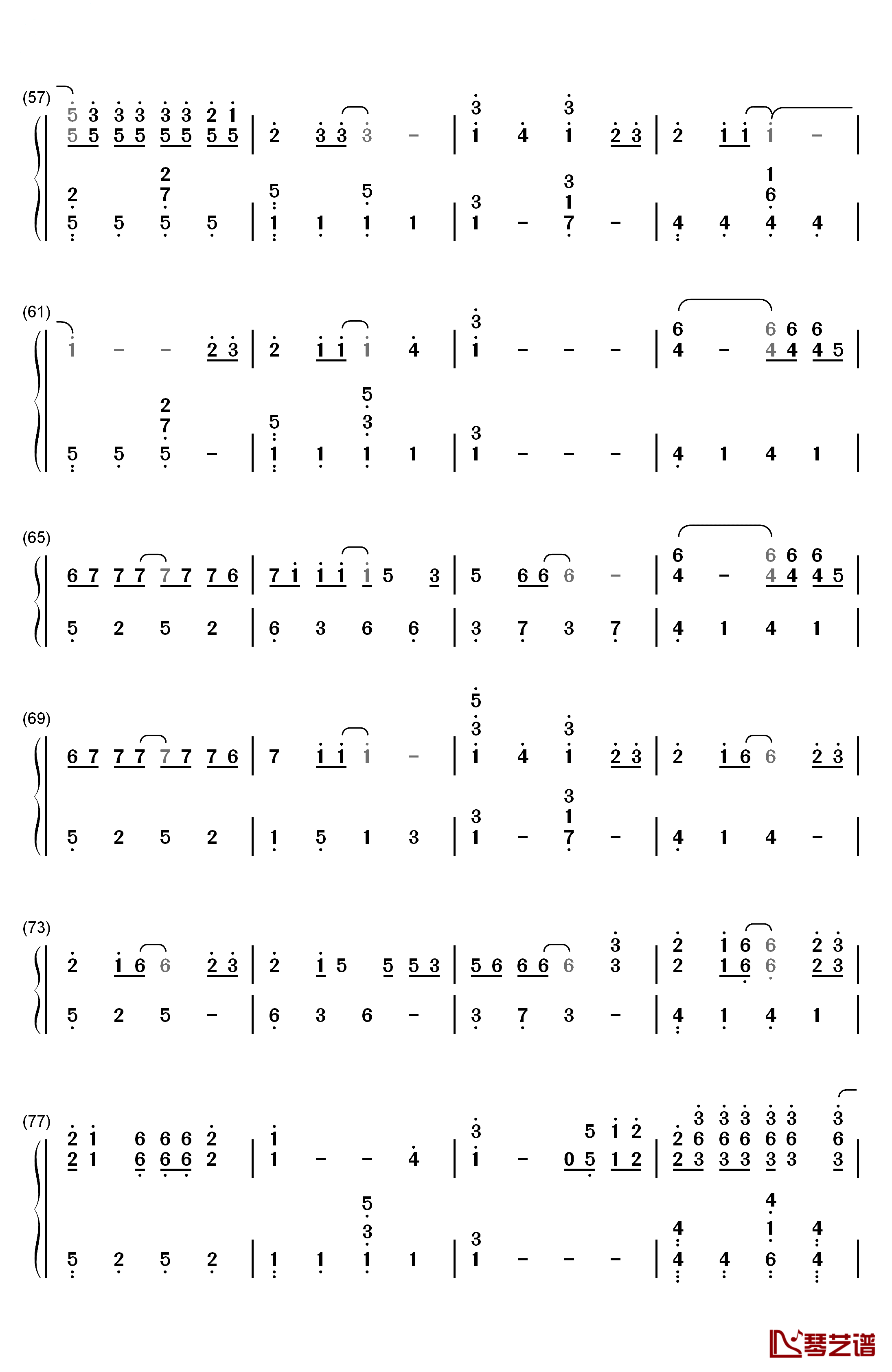 secret base 君がくれたもの钢琴简谱-数字双手-ZONE4