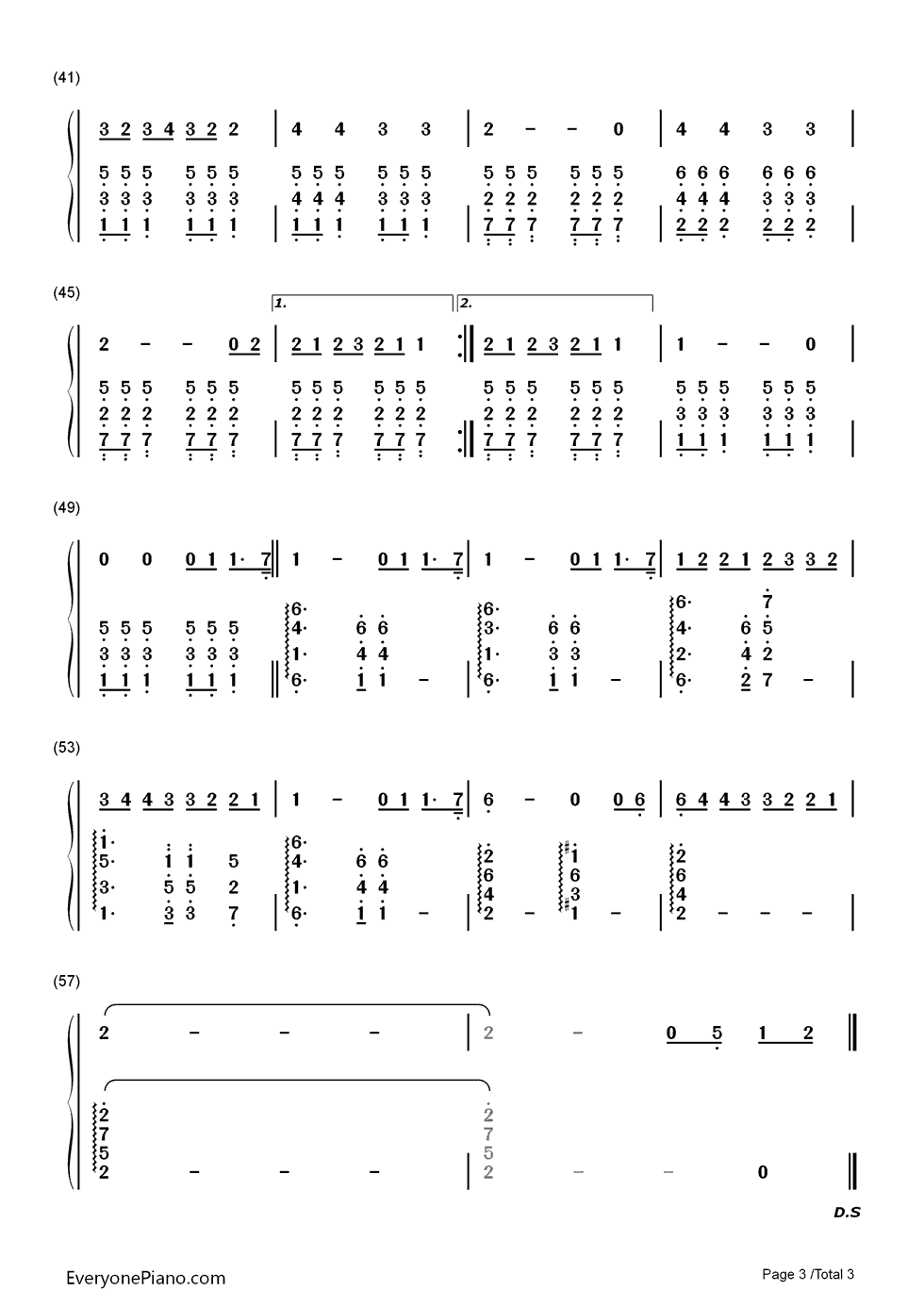 Super Trouper钢琴简谱-数字双手-ABBA3