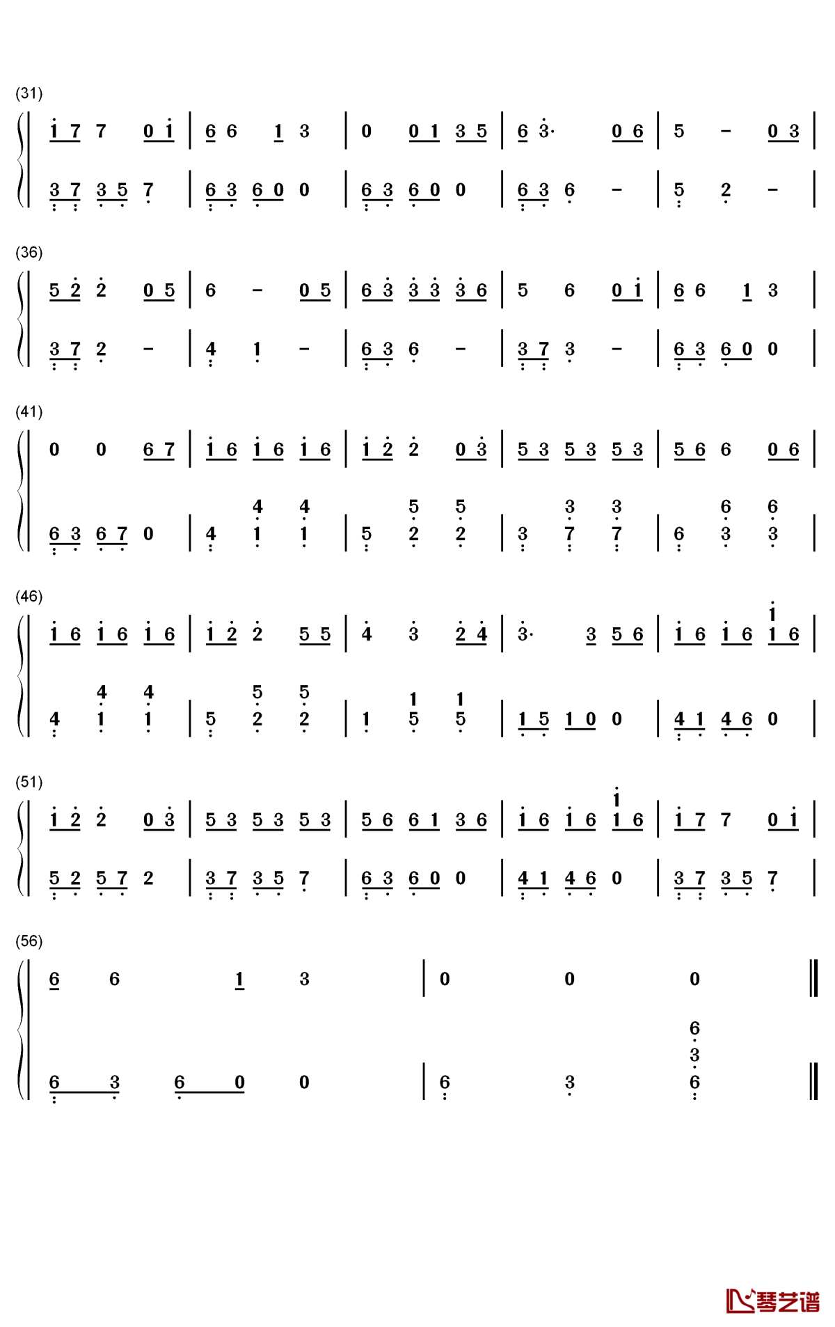 关不上的窗钢琴简谱-数字双手-周传雄2