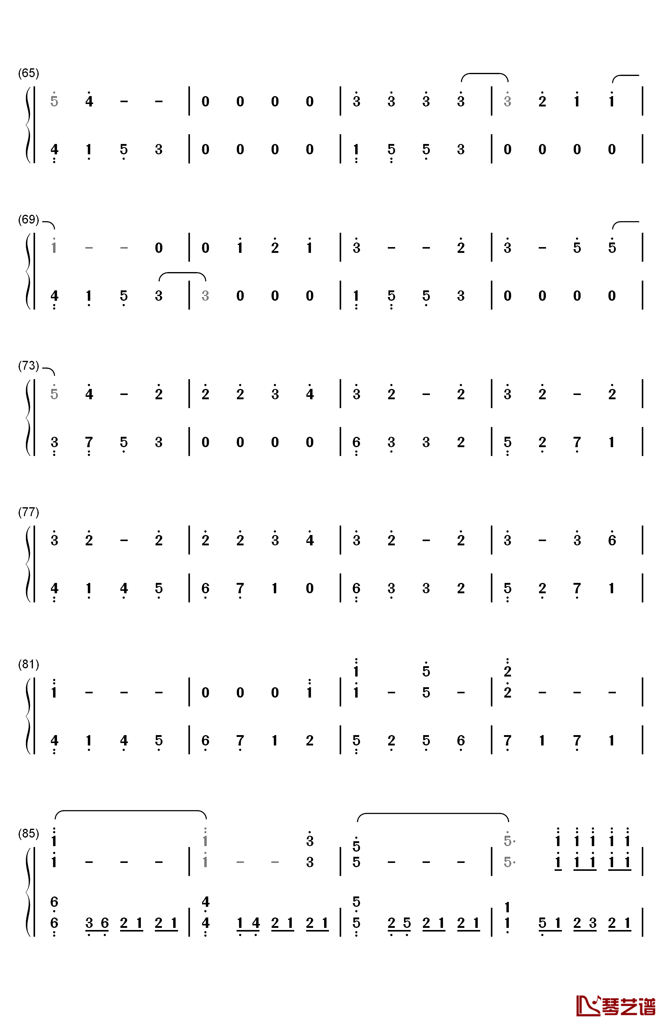 Shadow of Love钢琴简谱-数字双手-OLIVIA4