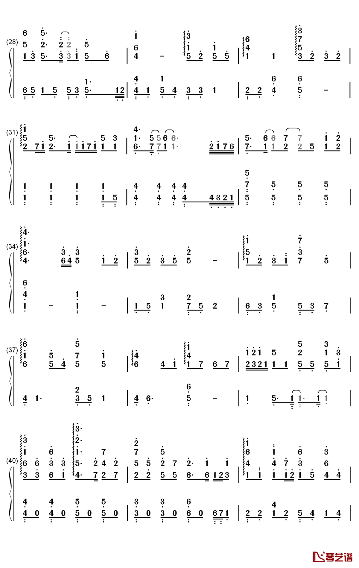 这就是爱吗钢琴简谱-数字双手-容祖儿3