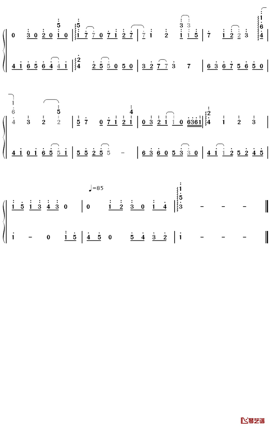 苍月のティアラ钢琴简谱-数字双手-Active Planets3