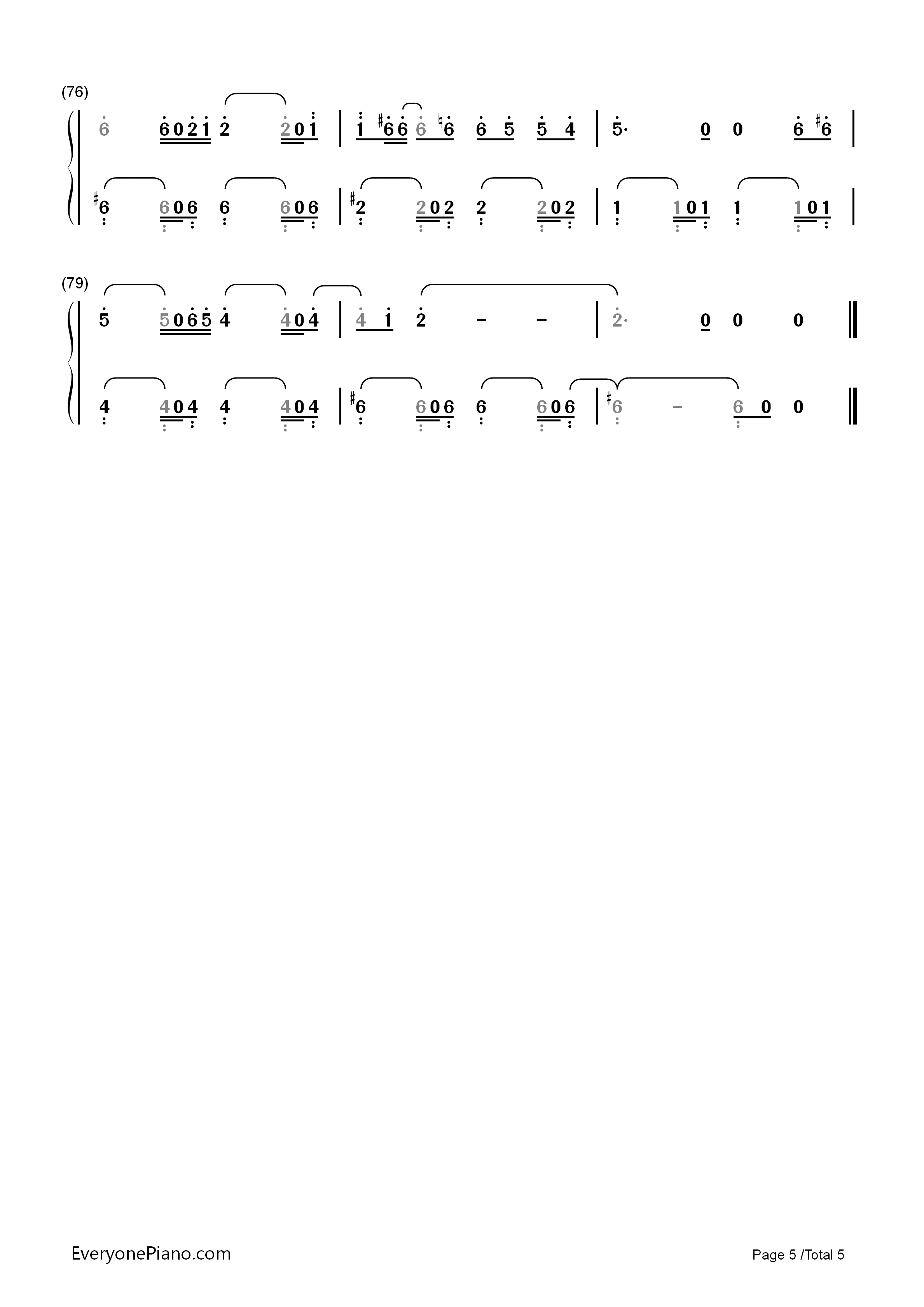 You're My Everything钢琴简谱-Santa Esmeralda演唱5