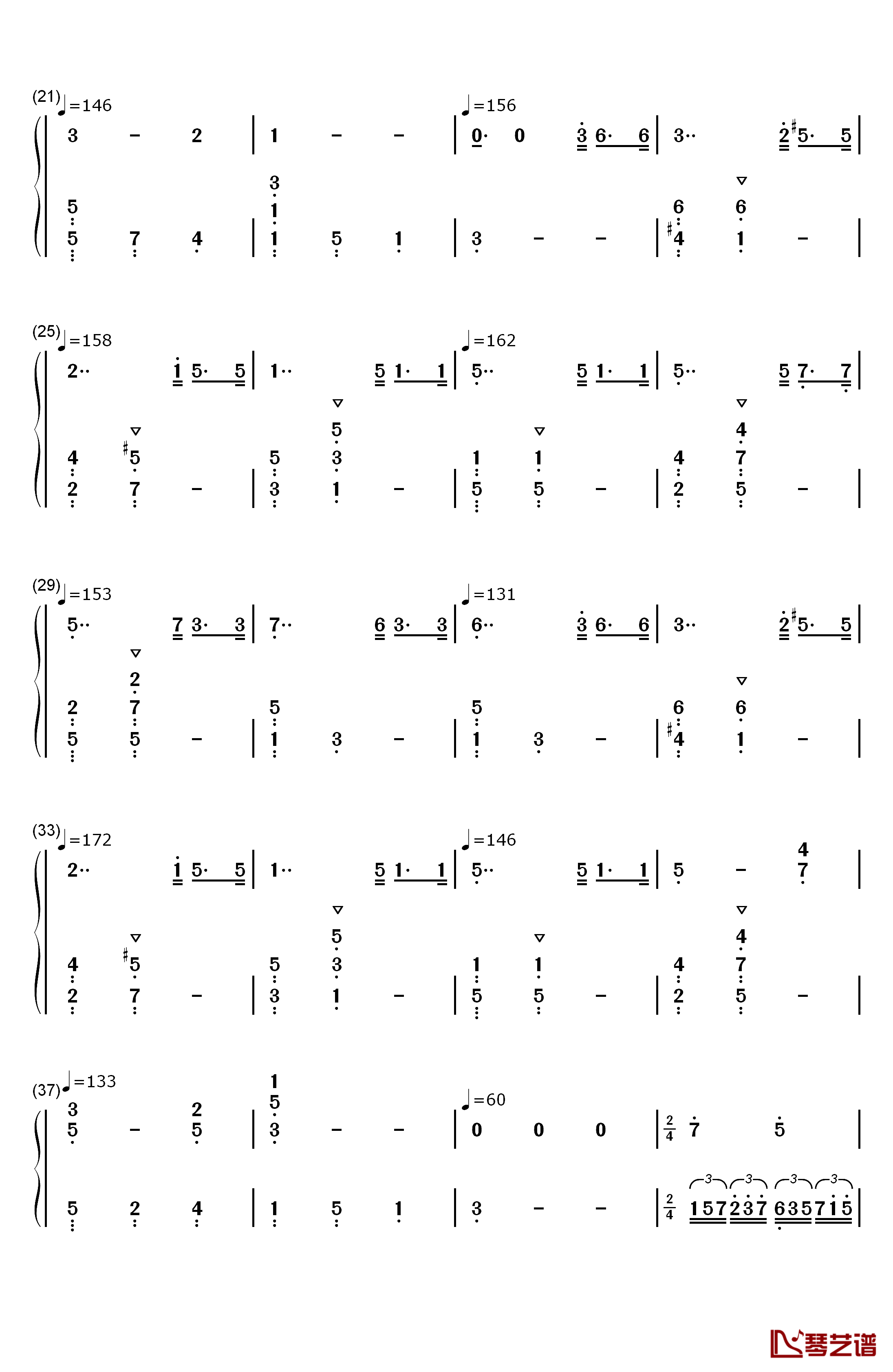 水面のワルツ钢琴简谱-数字双手-西村由纪江2