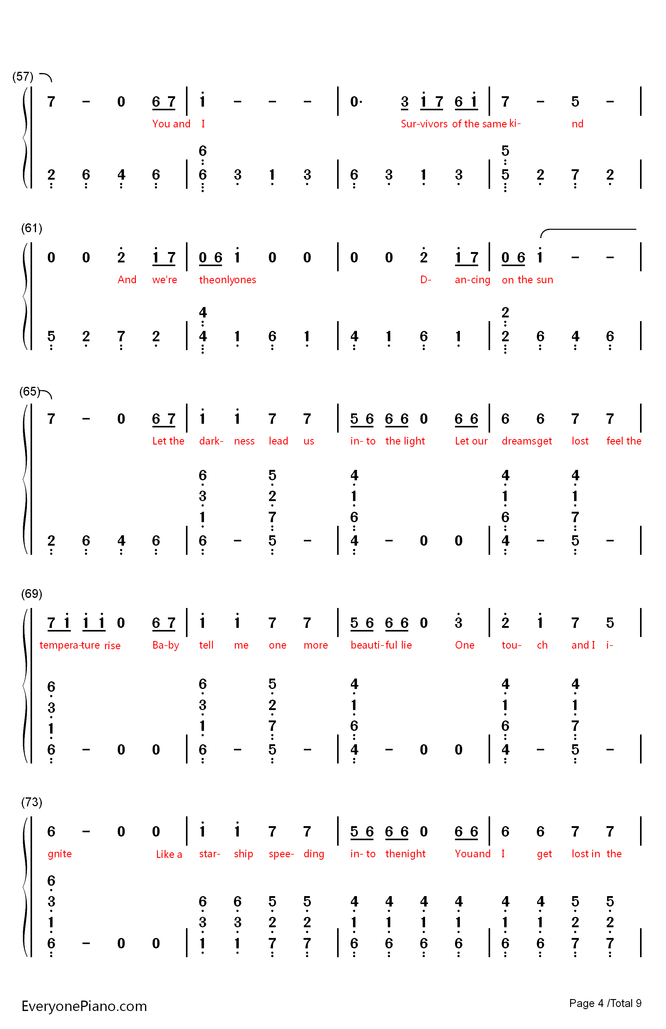 Ignite钢琴简谱-数字双手-Alan Walker4