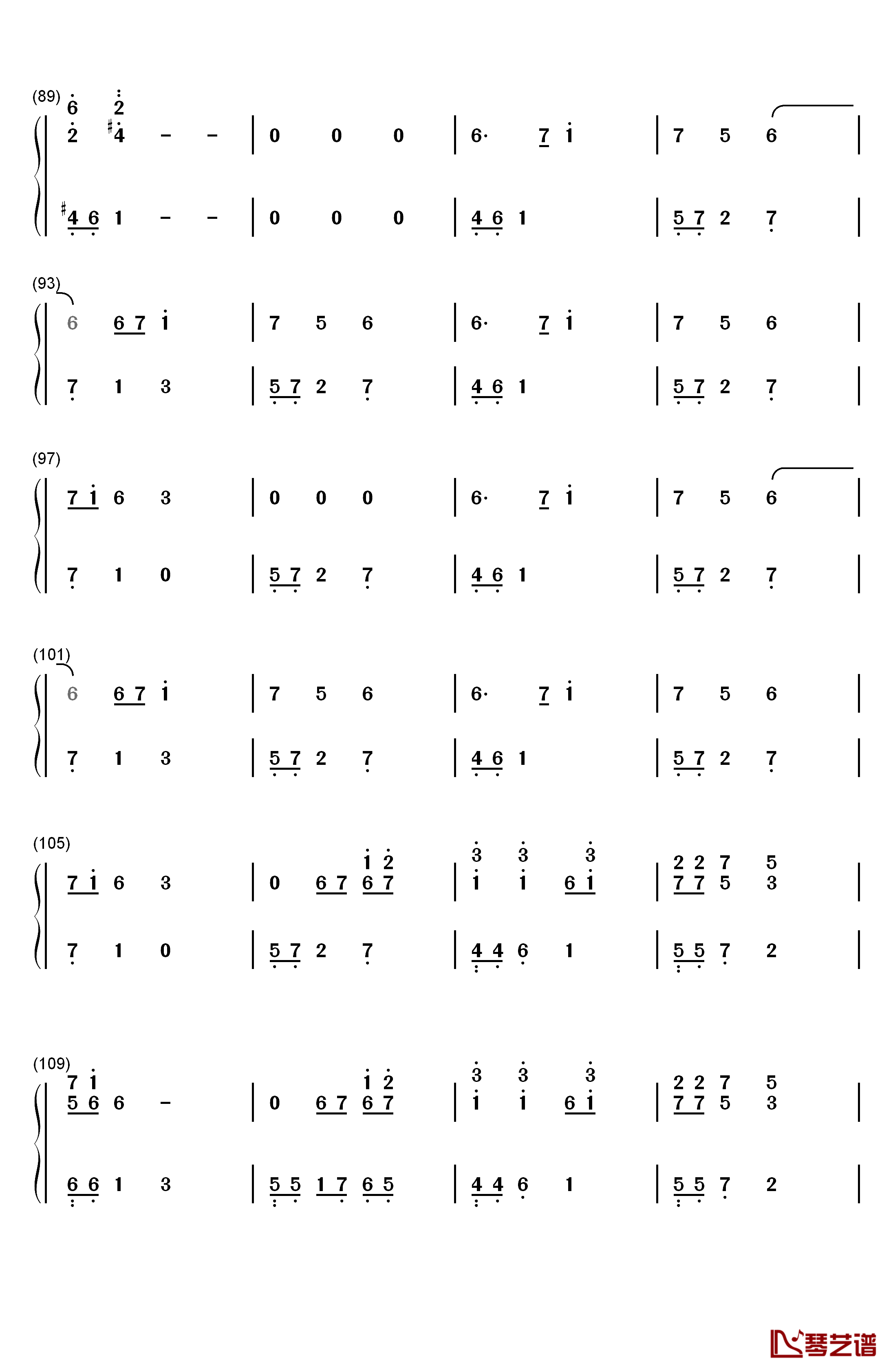 Sis Puella Magica钢琴简谱-数字双手-梶浦由记5