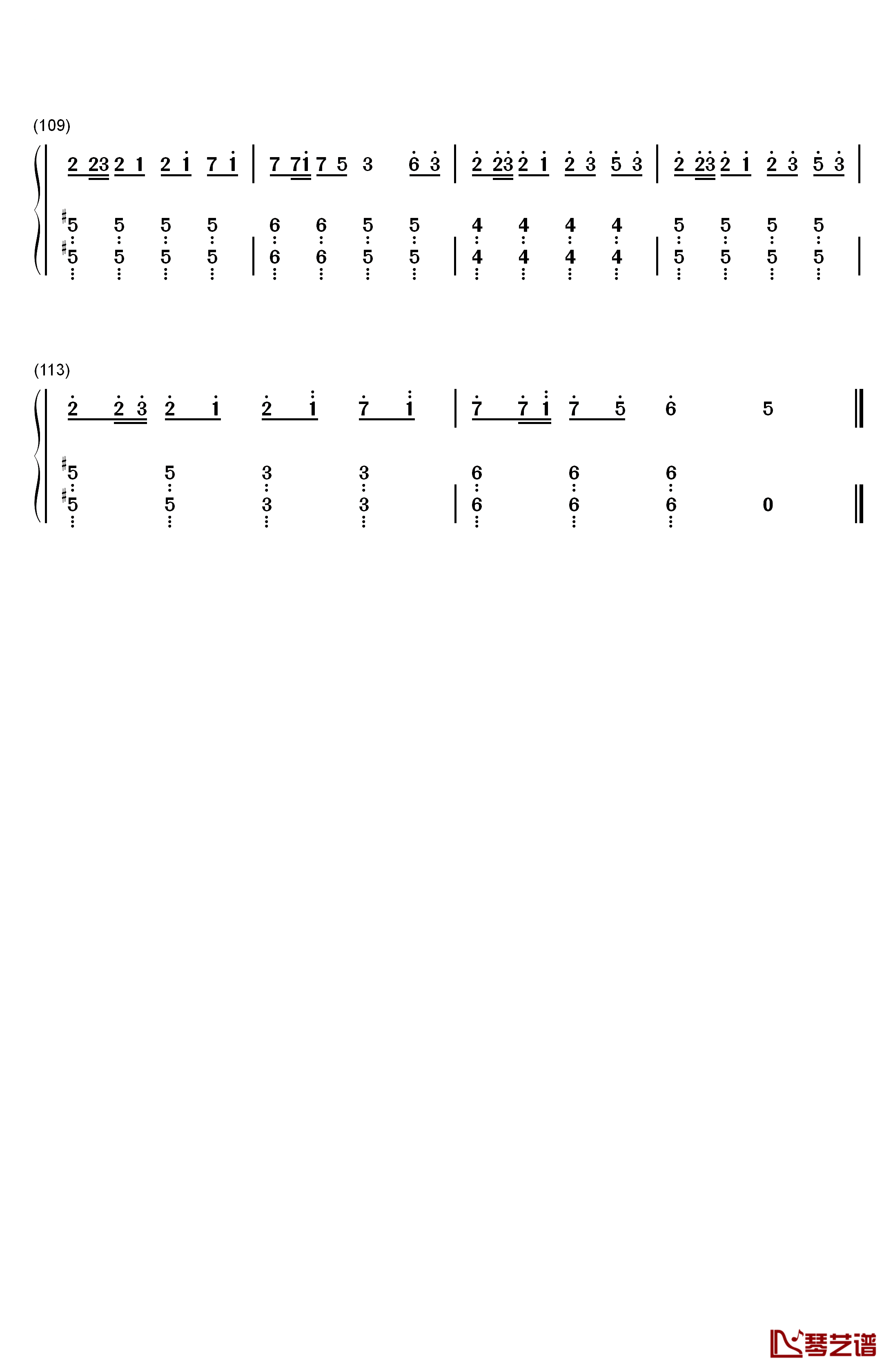 寄明月钢琴简谱-数字双手-SING女团6