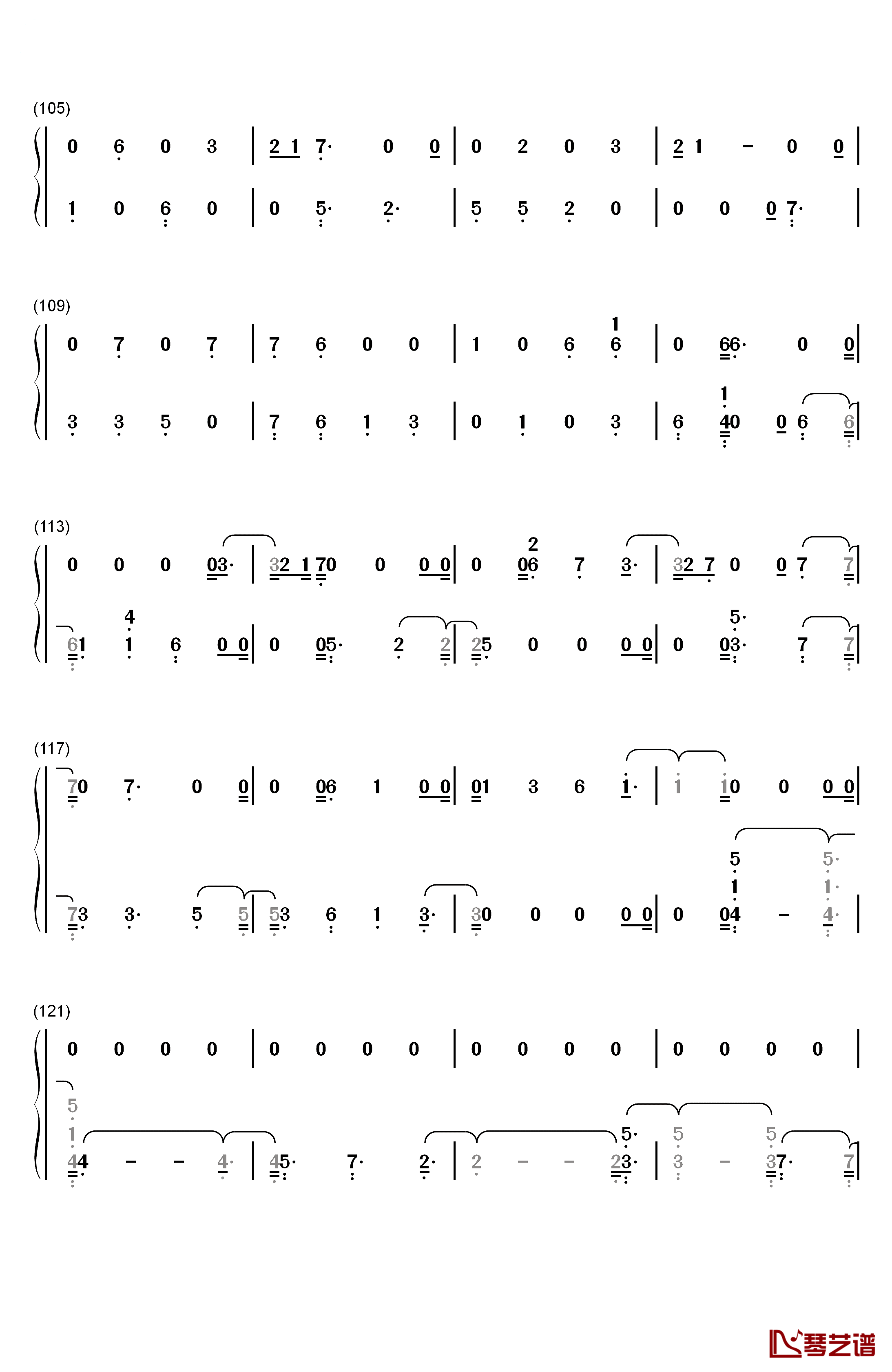 Entertainer钢琴简谱-数字双手-Zayn6