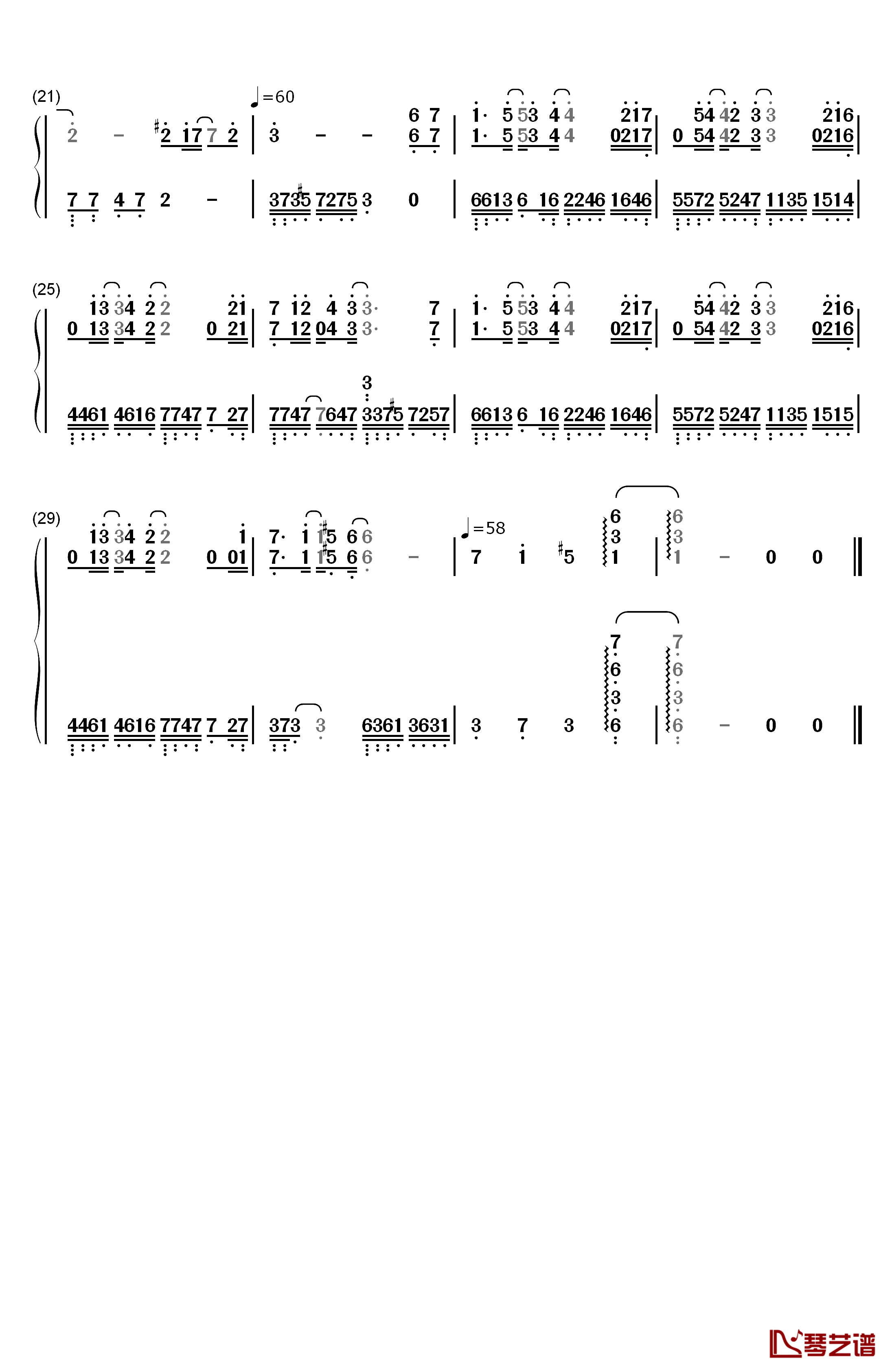 So Sad钢琴简谱-数字双手-오준성(吴俊成)2