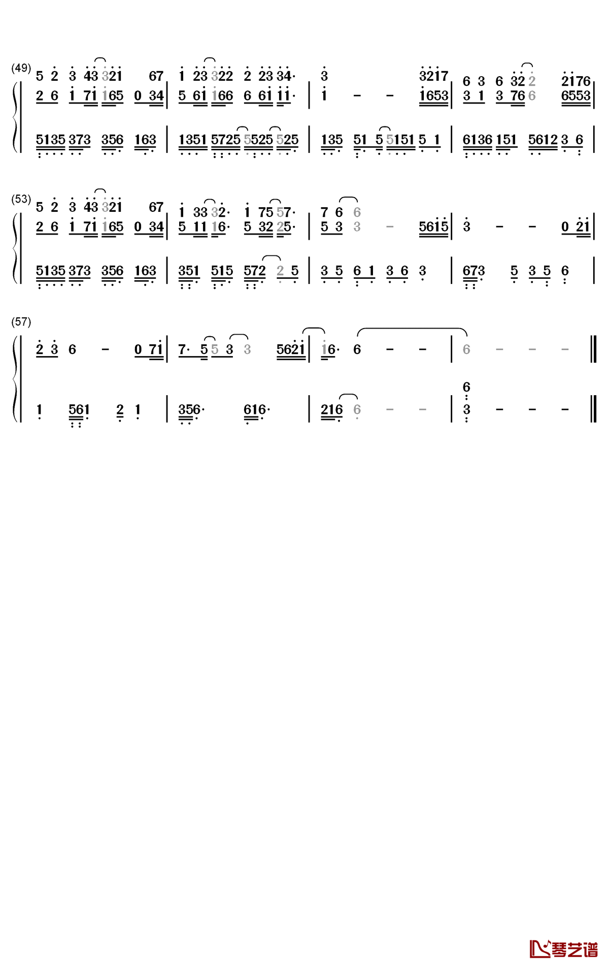 忆江南钢琴简谱-数字双手-叶洛洛 西瓜JUN3