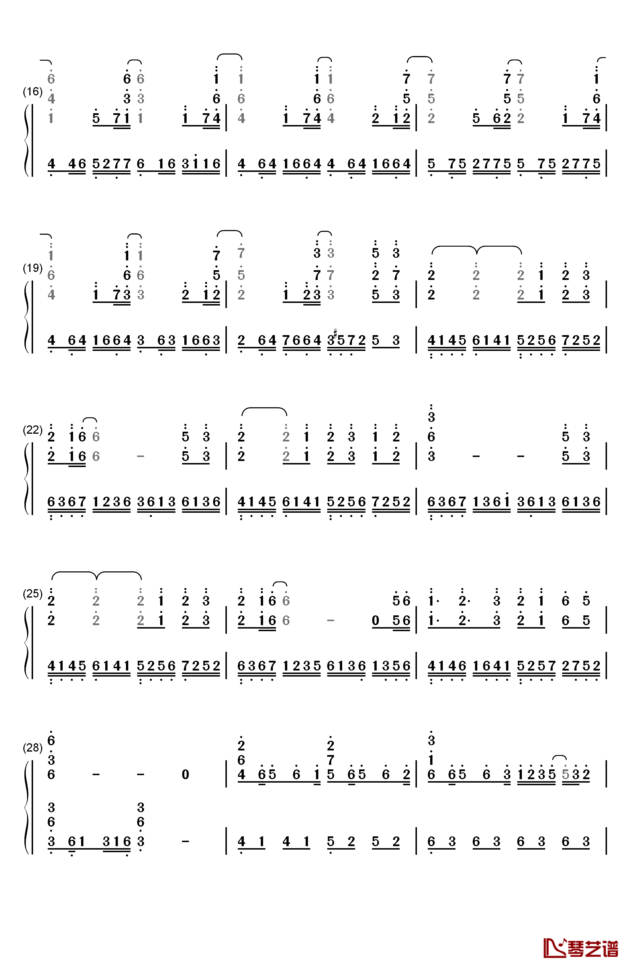 春よ、来い钢琴简谱-数字双手-松任谷由实2