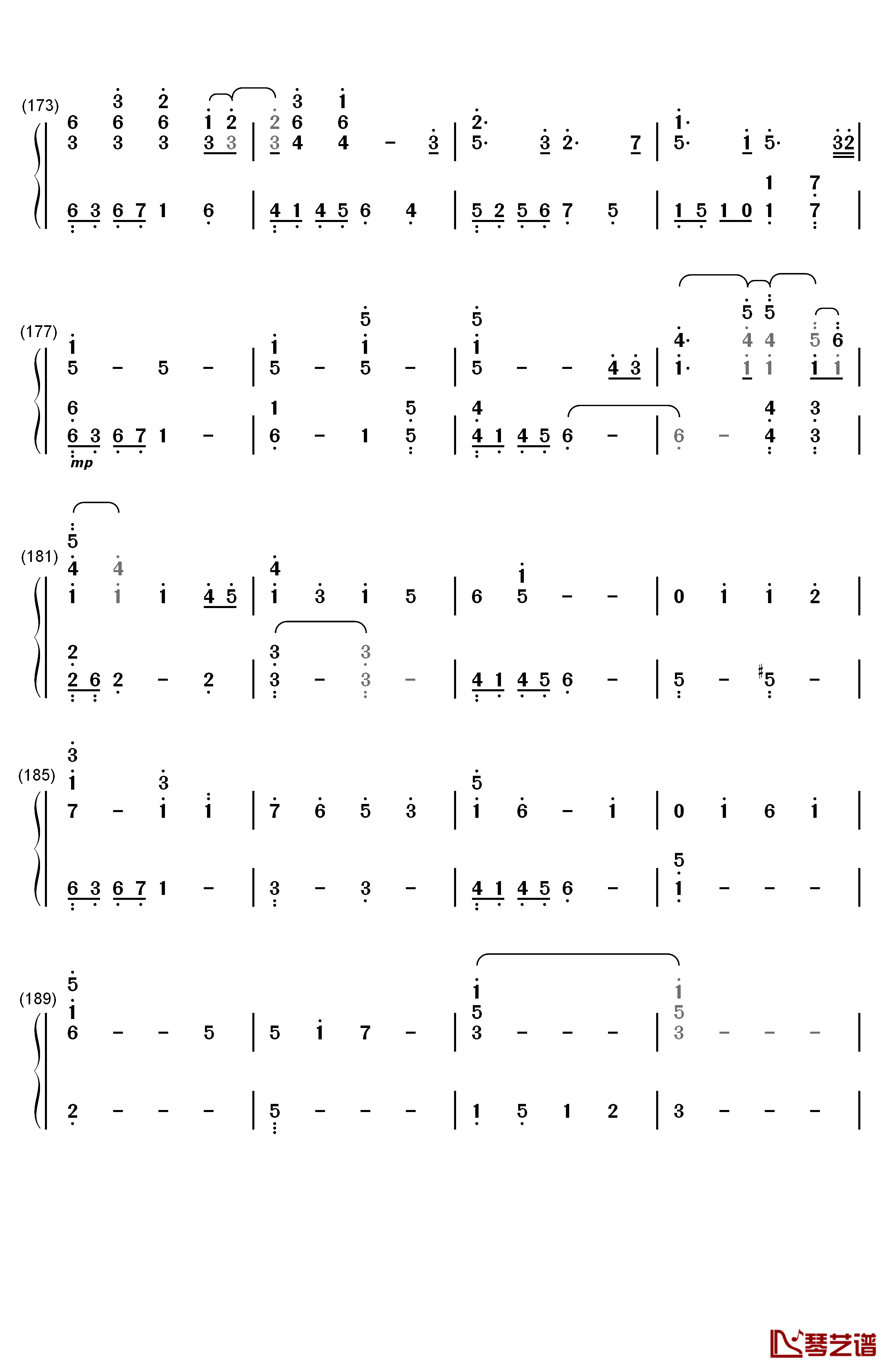 サマータイムレコード钢琴简谱-数字双手-IA9