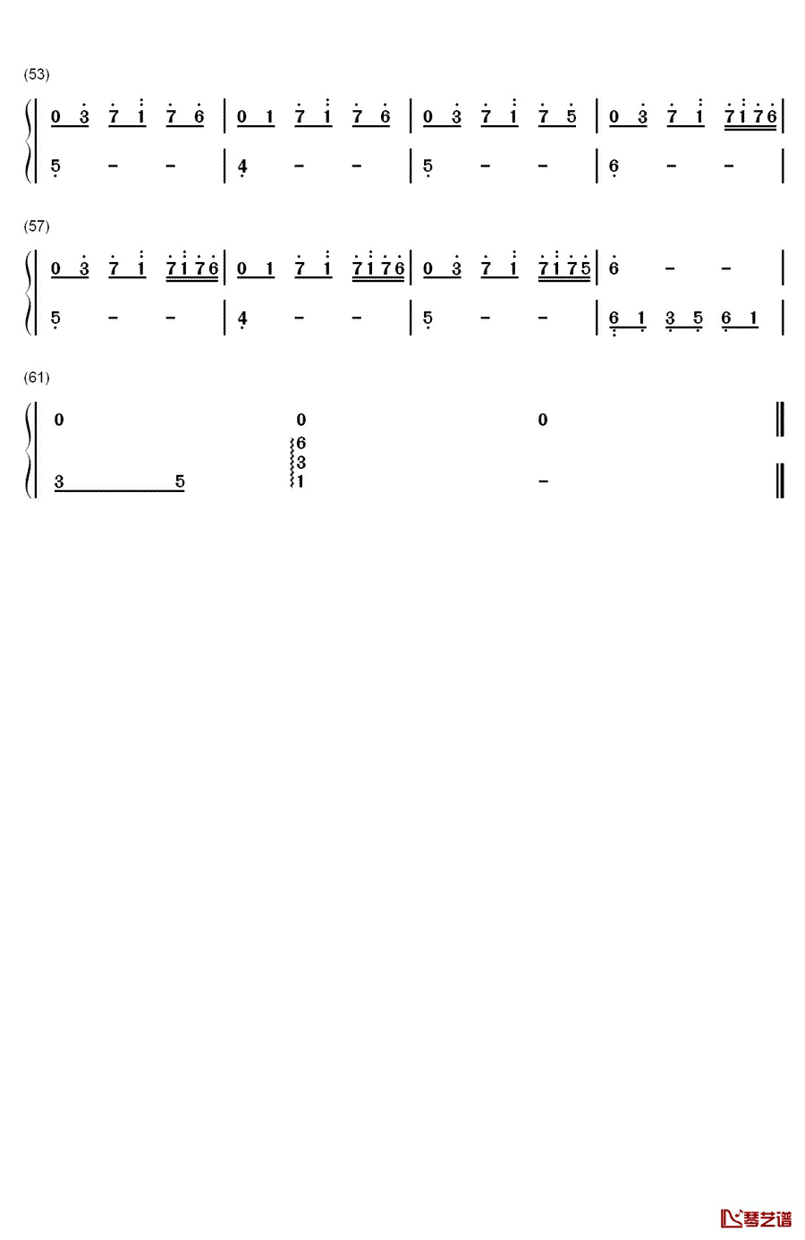 独角戏钢琴简谱-数字双手-许茹芸3