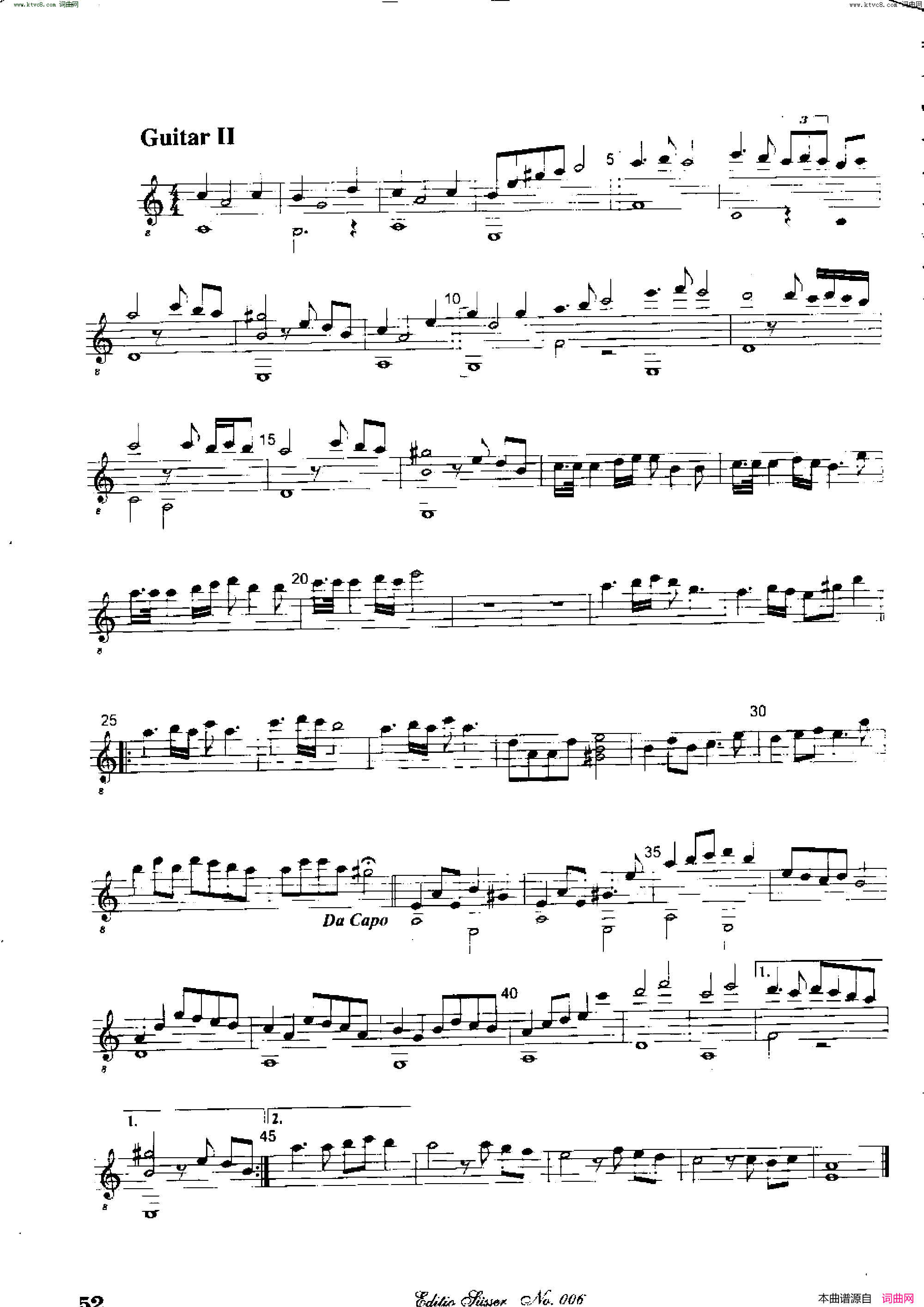 Classical guitar－Susser Ctibor_No 6, Fantazie ze sveta mineralu简谱1