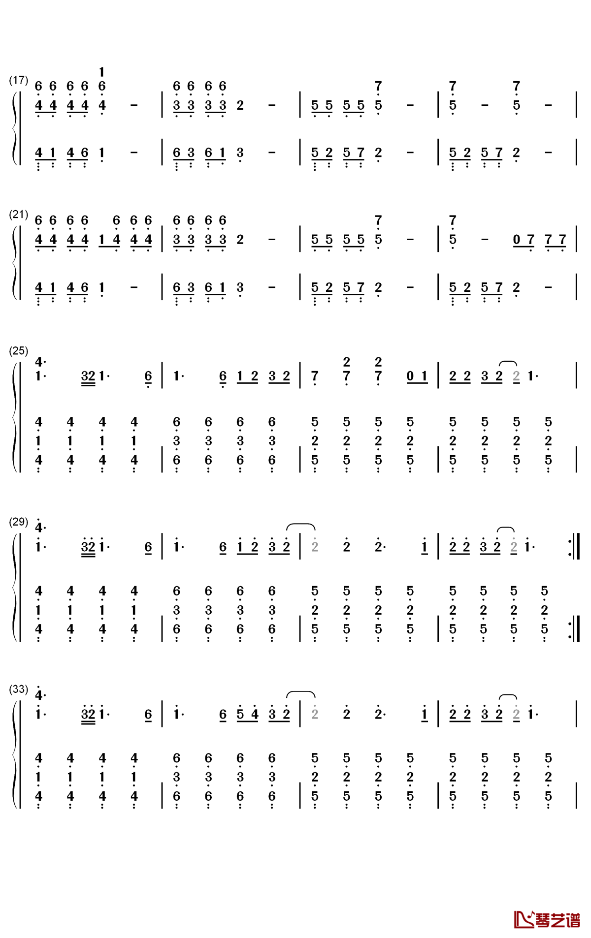 Birds钢琴简谱-数字双手-Imagine Dragons Elisa2