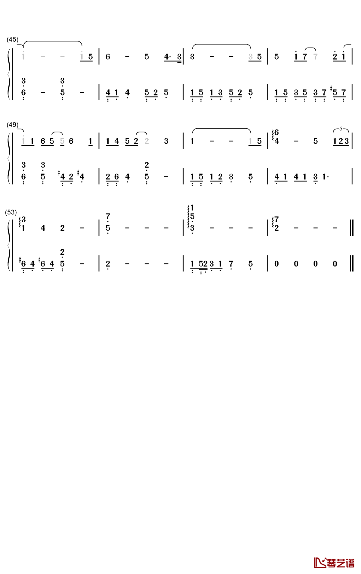 雨钢琴简谱-数字双手-沈以诚3