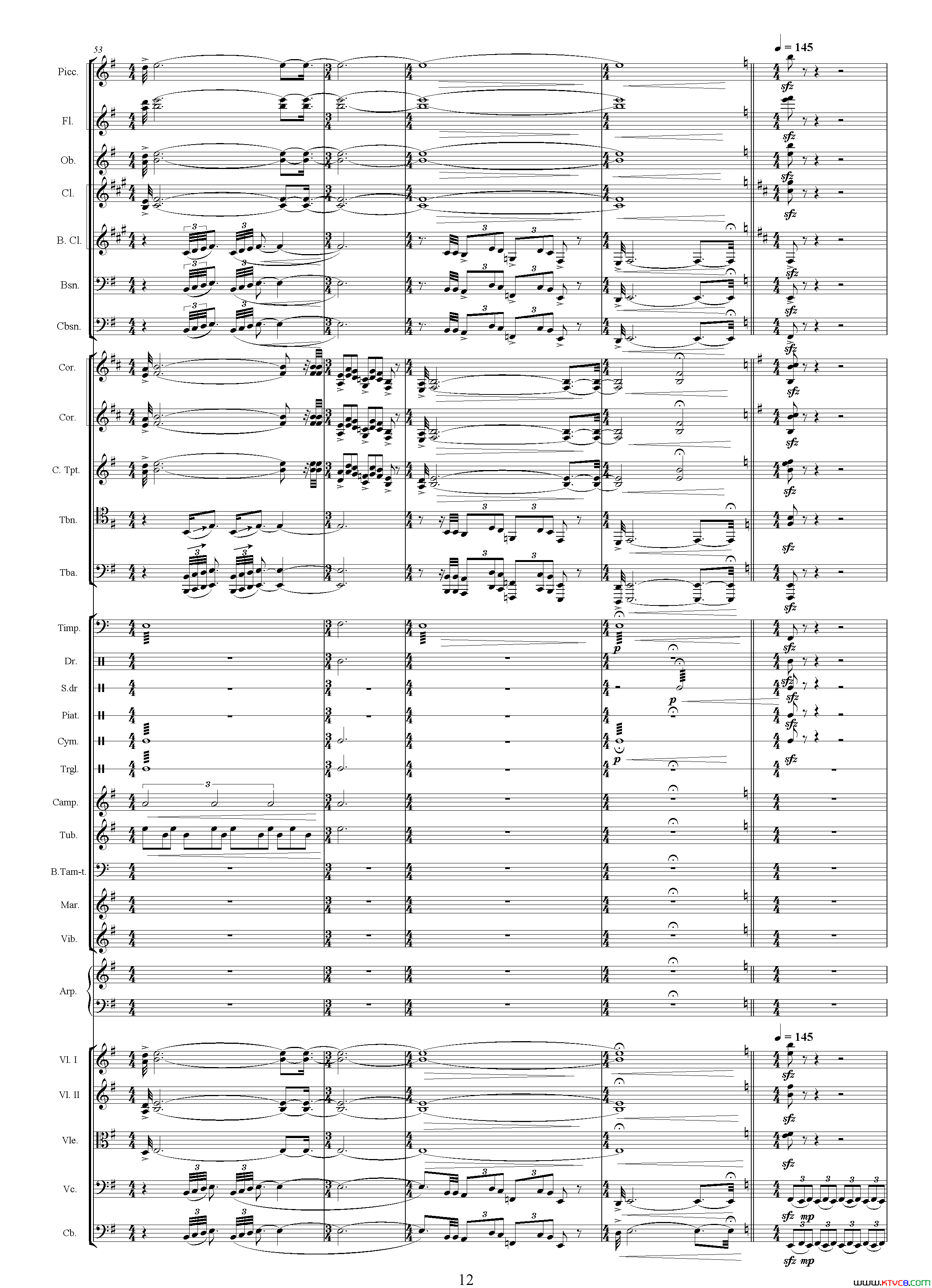 朱元璋还乡电视剧《传奇皇帝朱元璋》主题音乐总谱简谱1