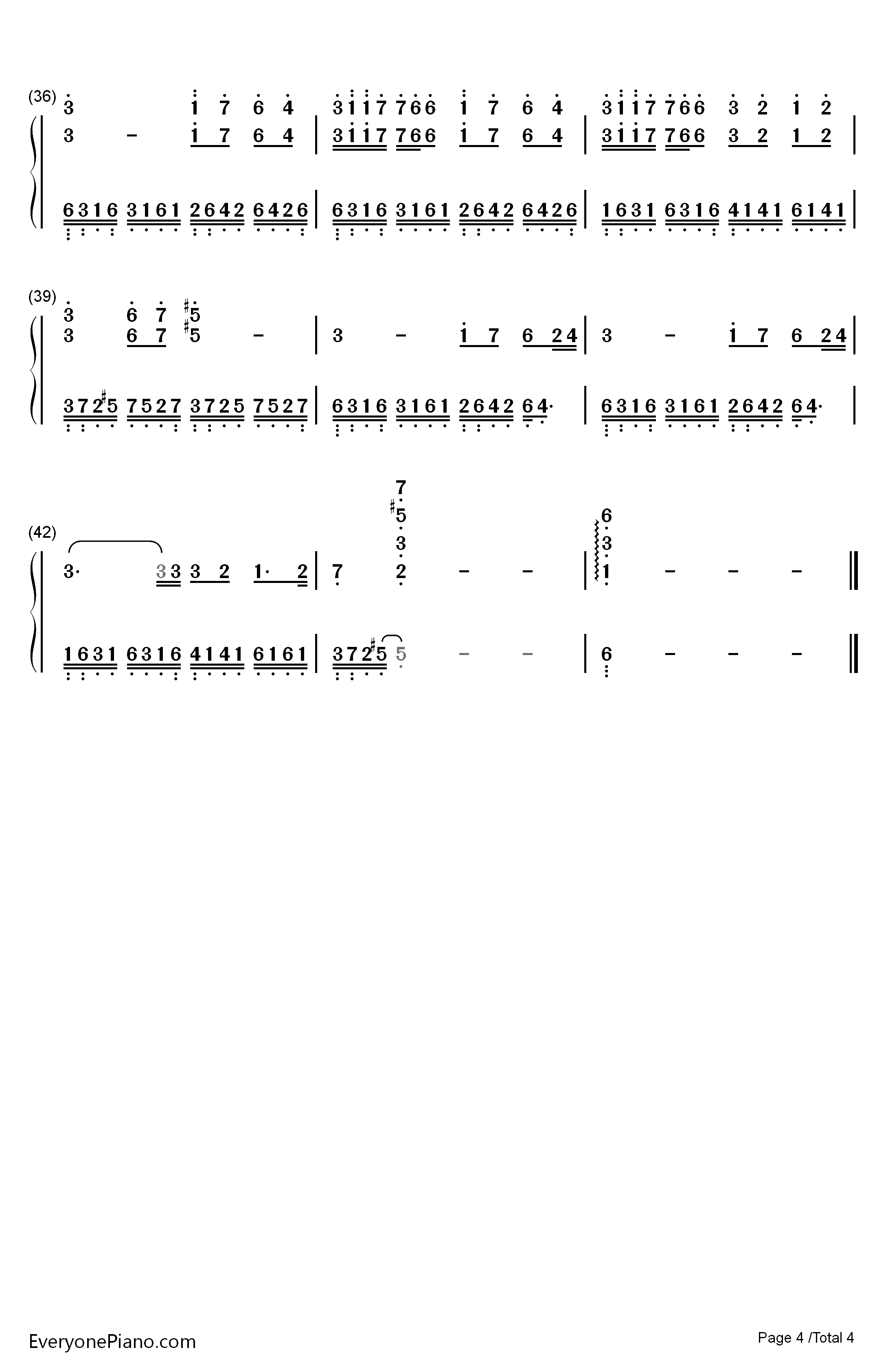 Otonal钢琴简谱-数字双手-Raul Di Blasio4