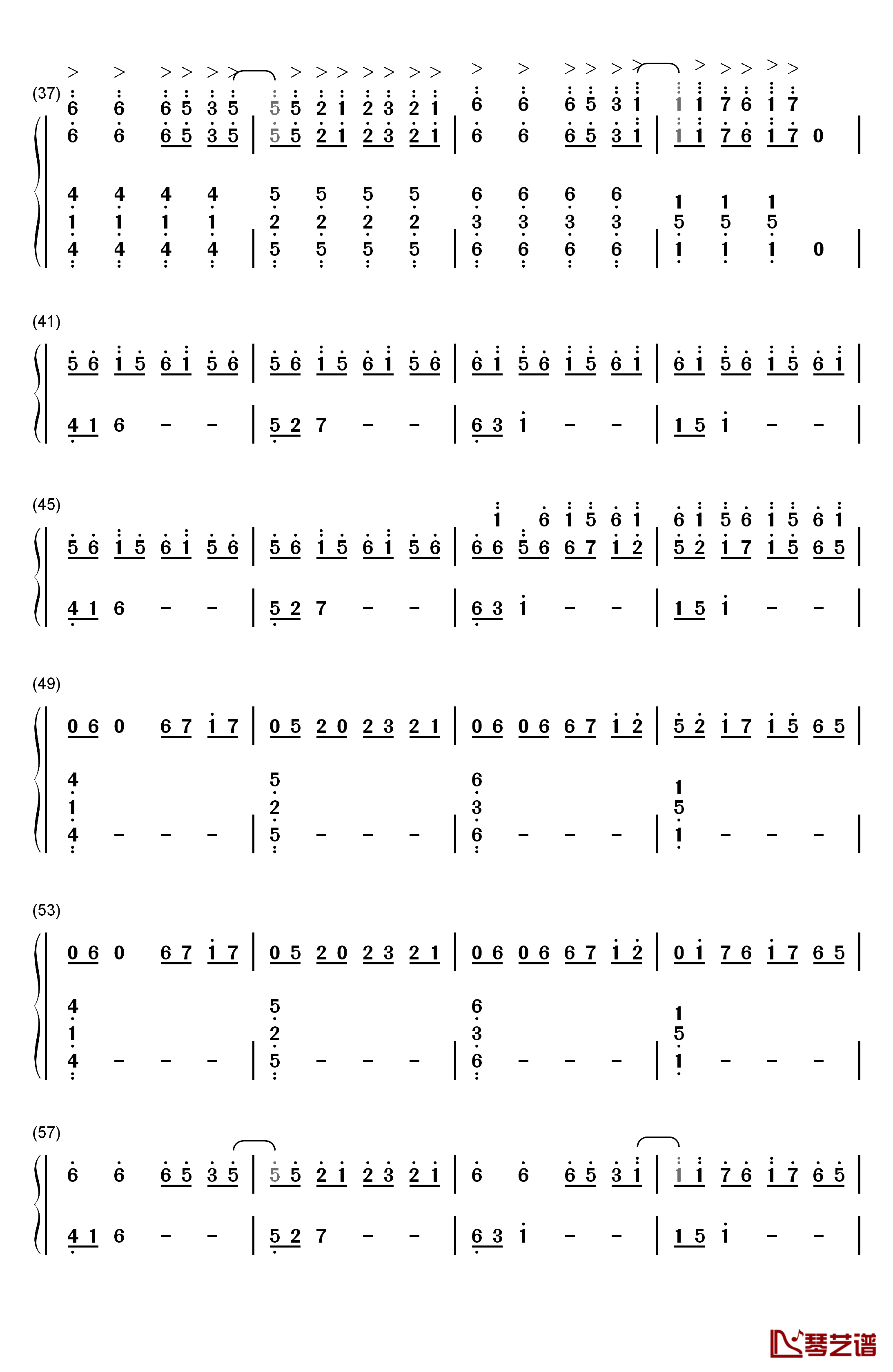 Horizon钢琴简谱-数字双手-Janji3