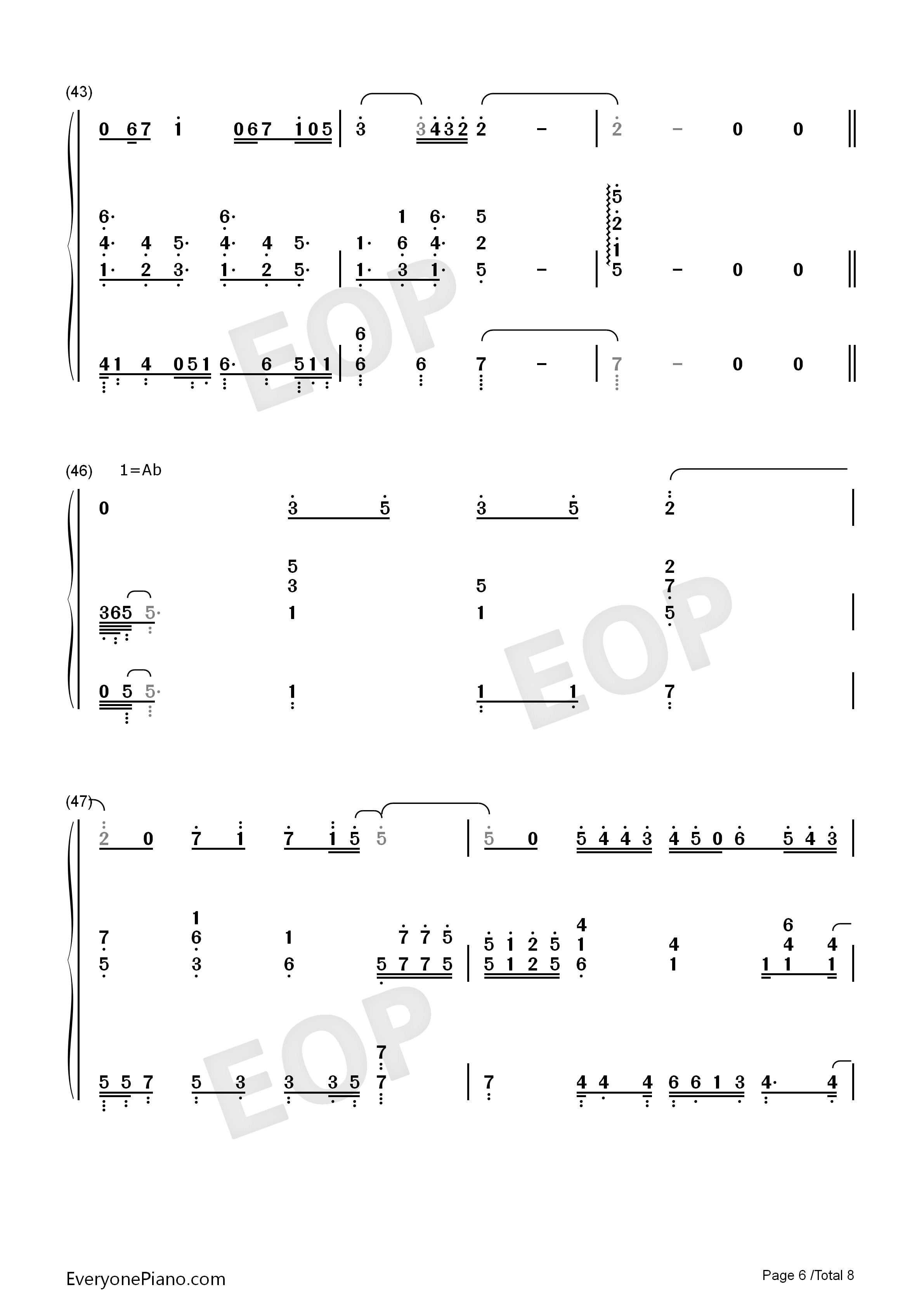 学不会钢琴简谱-林俊杰演唱6