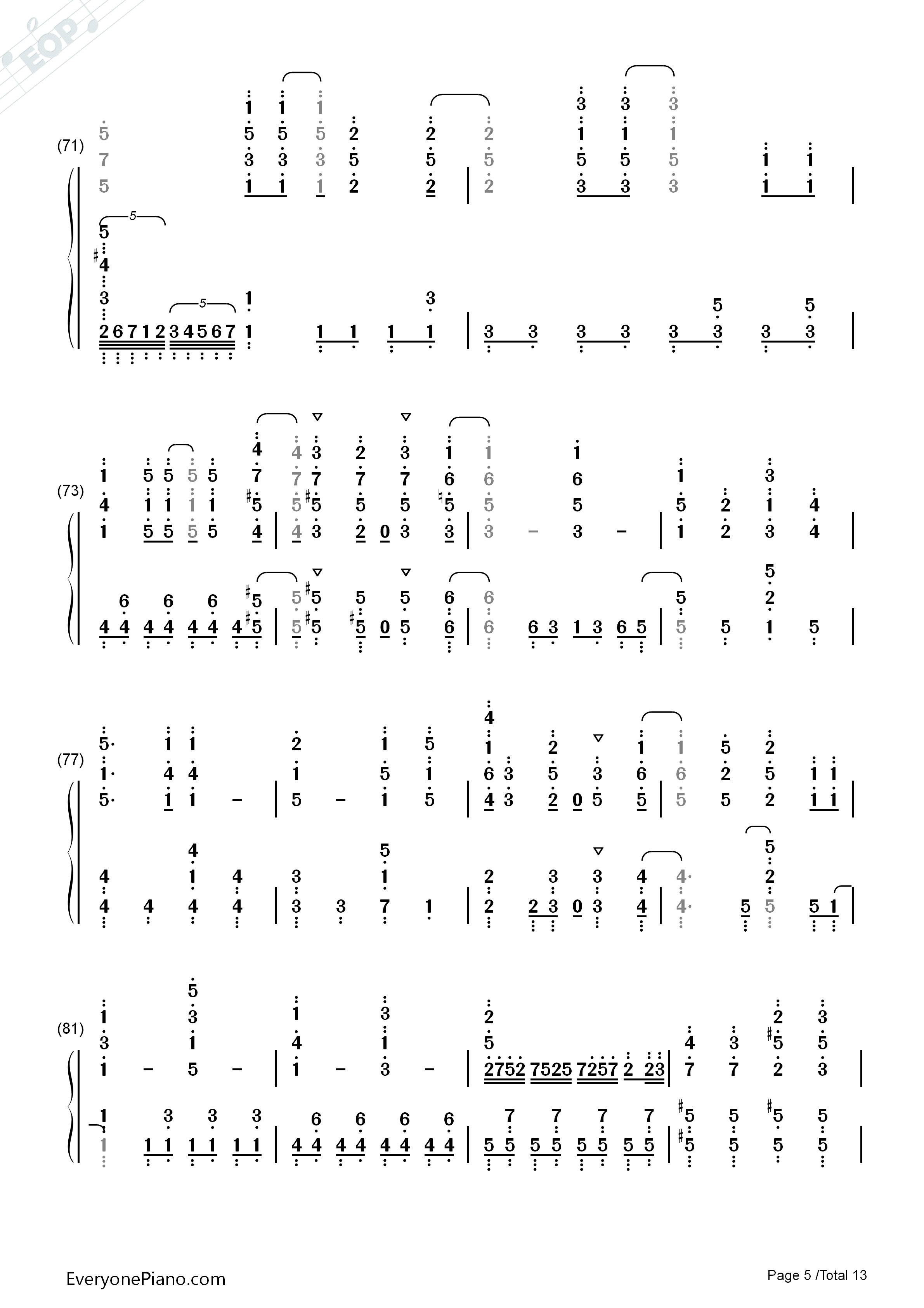 地球最后の告白を钢琴简谱-GUMI演唱5